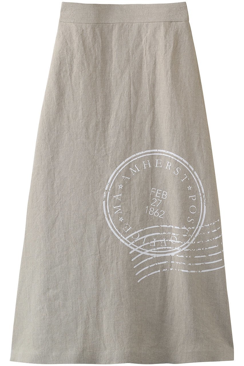 【プレインピープル/PLAIN PEOPLE】のビッグロゴリネンスカート インテリア・キッズ・メンズ・レディースファッション・服の通販 founy(ファニー) 　ファッション　Fashion　レディースファッション　Fashion for Women　スカート　Skirts　ロングスカート　Long Skirts / Maxi & Midi Skirts　ビッグ　Big, Oversized　フィット　Fit, Slim Fit　リゾート　Resort, Vacation Style　リネン　Linen, Linen Fabric　ロング　Long, Long-Length　夏　Summer　春　Spring　S/S・春夏　SS, Spring/Summer, Warm Season　ベージュ|ID: prp329100004895484 ipo3291000000036598072