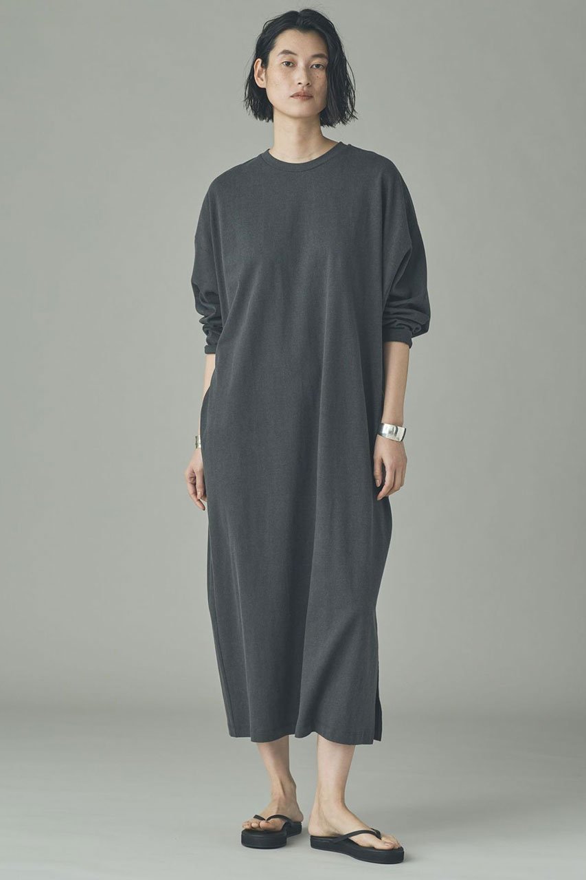 【カレンソロジー/Curensology】の〈&RC〉ヴィンテージテンジクワンピース インテリア・キッズ・メンズ・レディースファッション・服の通販 founy(ファウニー) 　ファッション　Fashion　レディースファッション　Fashion for Women　ワンピース　Dresses　チュニック　Tunic Tops & Dresses　おすすめ　Recommended / Our Picks　アクセサリー　Fashion Accessories　カットソー　Cut and Sewn Top　シンプル　Simple, Minimal　チュニック　Tunic, Long Top　バランス　Balance, Style Balance　リラックス　Relax, Relaxed Fit　ロング　Long, Long-Length　ヴィンテージ　Vintage Style　エレガント 上品　Elegant　チャコール|ID: prp329100004895489 ipo3291000000036891920