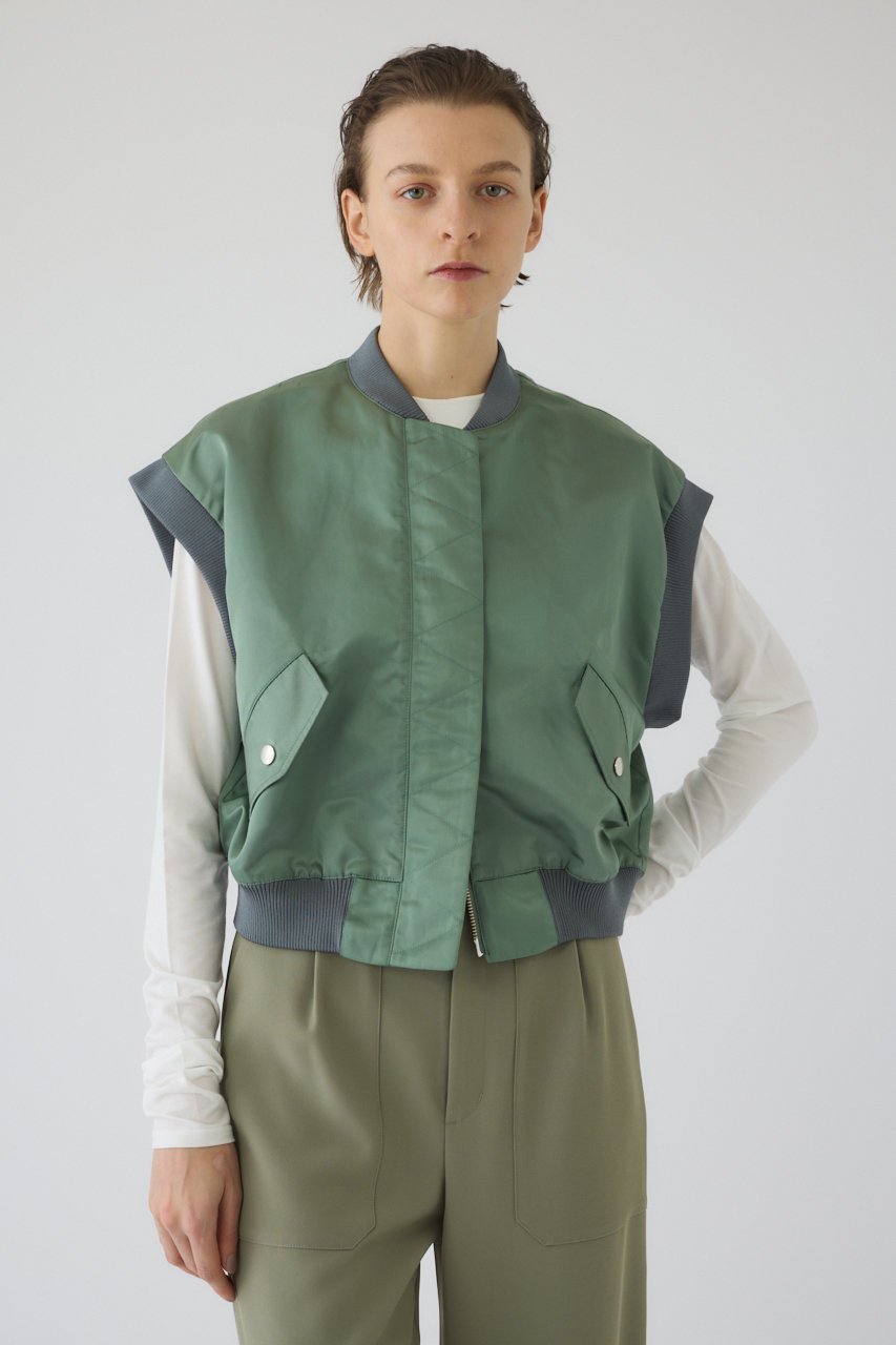 【リムアーク/RIM.ARK】のShort MA-1 vest/ベスト 人気、トレンドファッション・服の通販 founy(ファニー) ファッション Fashion レディースファッション Fashion for Women アウター Coat / Outerwear Collection レディースジャケット・軽アウター Jackets MA-1ジャケット MA-1 Bomber Jackets / Flight Jackets イタリア Italy インナー Innerwear サテン Satin, Glossy Fabric ショート Short, Short Length ジャケット Jacket, Outerwear トレンド Trend, Trending Now バランス Balance, Style Balance ベスト Vest, Waistcoat ラグジュアリー Luxury, Elegant ロング Long, Long-Length 冬 Winter / This Winter エレガント 上品 Elegant other-3|ID: prp329100004895492 ipo3291000000036598135