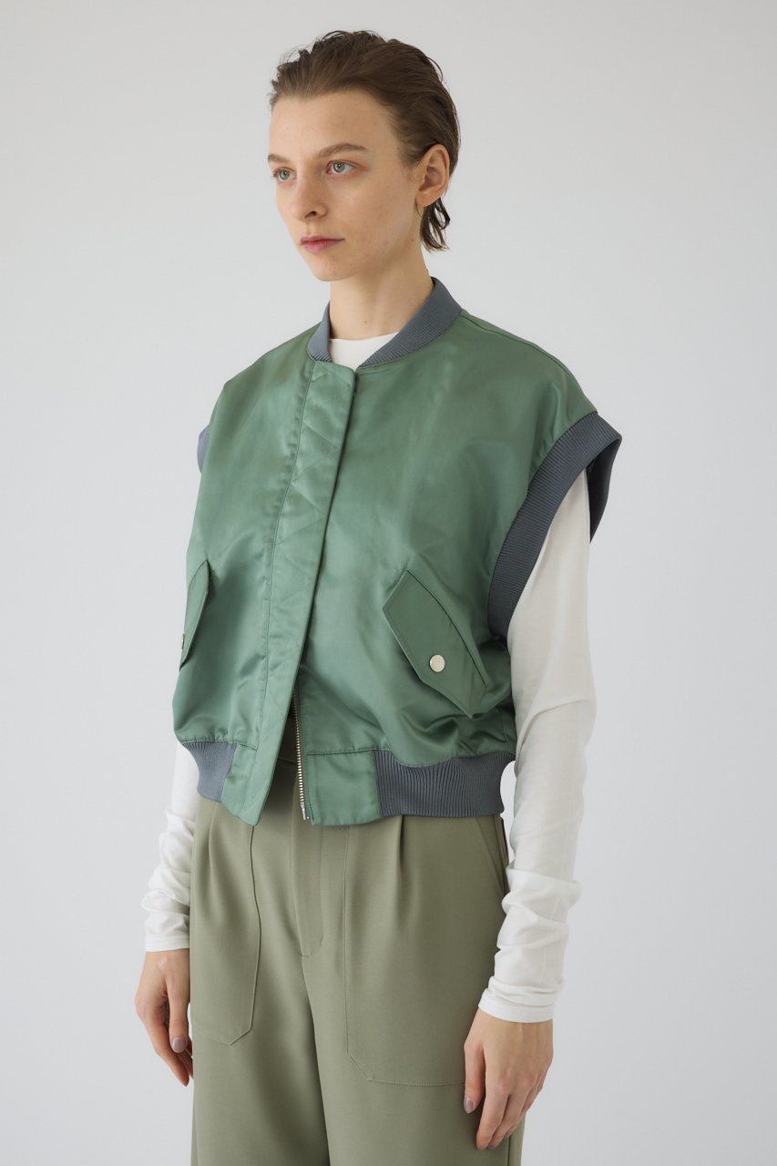 【リムアーク/RIM.ARK】のShort MA-1 vest/ベスト 人気、トレンドファッション・服の通販 founy(ファニー) ファッション Fashion レディースファッション Fashion for Women アウター Coat / Outerwear Collection レディースジャケット・軽アウター Jackets MA-1ジャケット MA-1 Bomber Jackets / Flight Jackets イタリア Italy インナー Innerwear サテン Satin, Glossy Fabric ショート Short, Short Length ジャケット Jacket, Outerwear トレンド Trend, Trending Now バランス Balance, Style Balance ベスト Vest, Waistcoat ラグジュアリー Luxury, Elegant ロング Long, Long-Length 冬 Winter / This Winter エレガント 上品 Elegant other-4|ID: prp329100004895492 ipo3291000000036598136