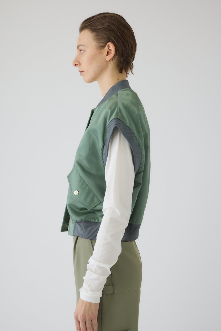 【リムアーク/RIM.ARK】のShort MA-1 vest/ベスト 人気、トレンドファッション・服の通販 founy(ファニー) ファッション Fashion レディースファッション Fashion for Women アウター Coat / Outerwear Collection レディースジャケット・軽アウター Jackets MA-1ジャケット MA-1 Bomber Jackets / Flight Jackets イタリア Italy インナー Innerwear サテン Satin, Glossy Fabric ショート Short, Short Length ジャケット Jacket, Outerwear トレンド Trend, Trending Now バランス Balance, Style Balance ベスト Vest, Waistcoat ラグジュアリー Luxury, Elegant ロング Long, Long-Length 冬 Winter / This Winter エレガント 上品 Elegant other-5|ID: prp329100004895492 ipo3291000000036598137