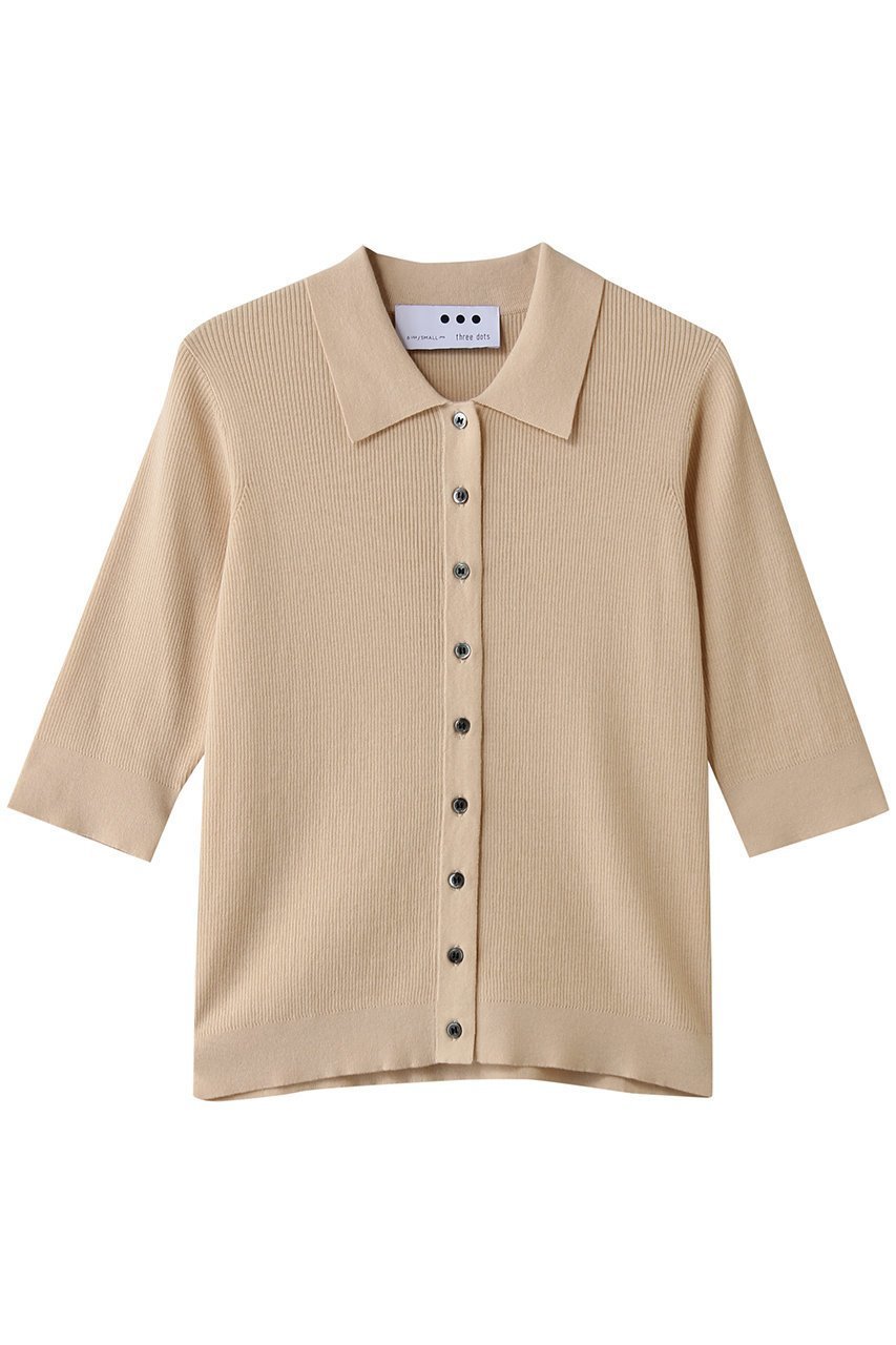 【スリー ドッツ/three dots】のサンディコットン H/S ポロ インテリア・キッズ・メンズ・レディースファッション・服の通販 founy(ファウニー) 　ファッション　Fashion　レディースファッション　Fashion for Women　トップス・カットソー　Cut & Sew Tops　ニット　Knit Tops & Sweaters　カジュアルプルオーバー・ニットトップス　Pullovers & Knit Tops / Casual Pullovers　シンプル　Simple, Minimal　スラックス　Slacks, Dress Pants　デニム　Denim, Jeans Material　エレガント 上品　Elegant　ティントピンク|ID: prp329100004895499 ipo3291000000036871895