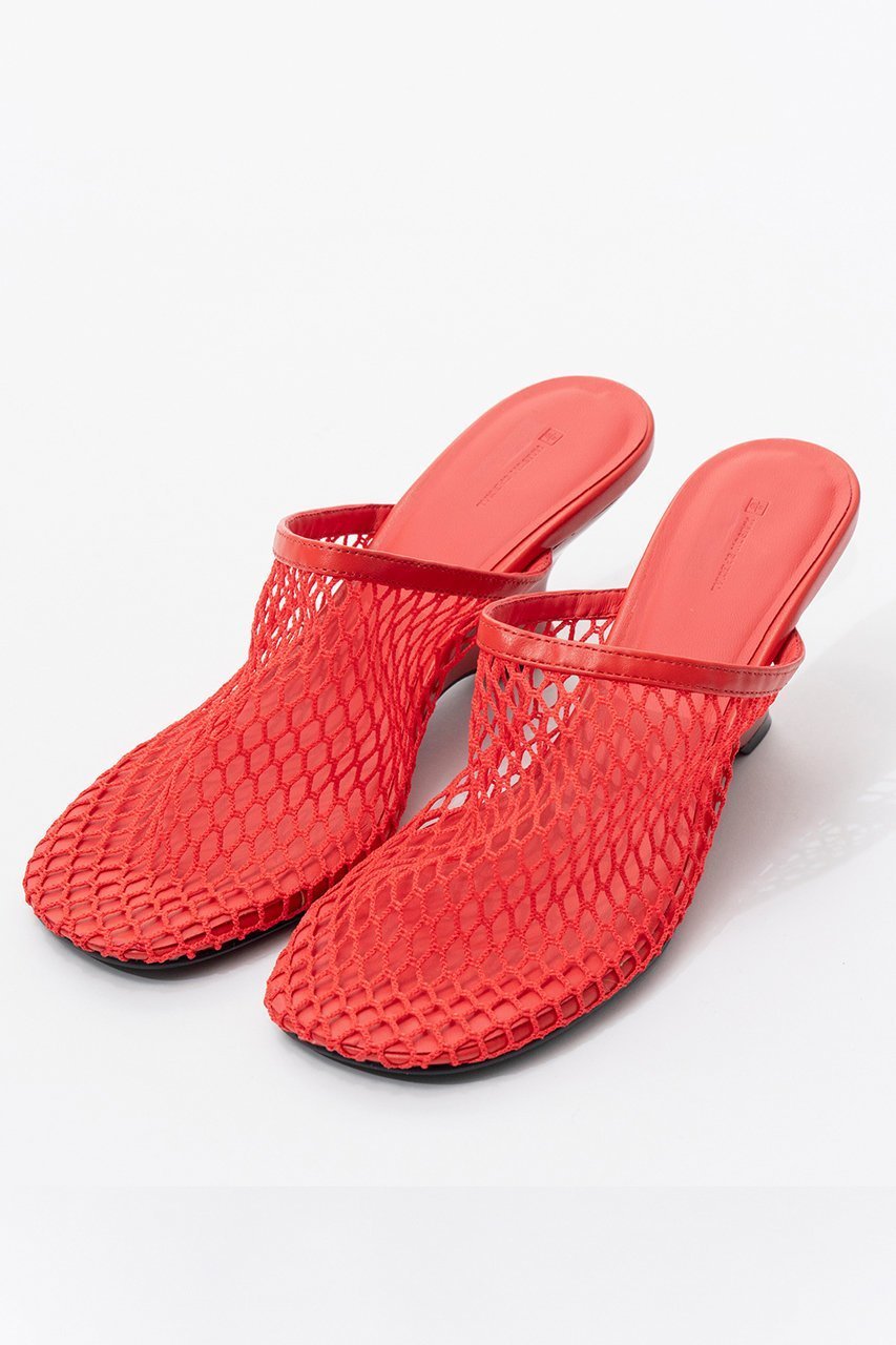 【メゾンスペシャル/MAISON SPECIAL】のMulti-Fabric Mules/マルチファブリックミュール インテリア・キッズ・メンズ・レディースファッション・服の通販 founy(ファウニー) 　ファッション　Fashion　レディースファッション　Fashion for Women　サンダル　Sandals, Summer Shoes　シンプル　Simple, Minimal　メッシュ　Mesh, Net Fabric　RED(レッド)|ID: prp329100004895508 ipo3291000000037237632