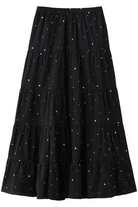 【クチュールドアダム/COUTURE D'ADAM】 グリッターティアードスカート大人の最旬トレンドファッション＆コーディネート founy(ファウニー) ファッション Fashion レディースファッション Fashion for Women スカート Skirts ティアードスカート Tiered Skirts ロングスカート Long Skirts / Maxi & Midi Skirts インド Indian Textile グリッター Glitter, Sparkle シンプル Simple, Minimal ティアード Tiered, Tiered Style バランス Balance, Style Balance ロング Long, Long-Length |ID:prp329100004895516