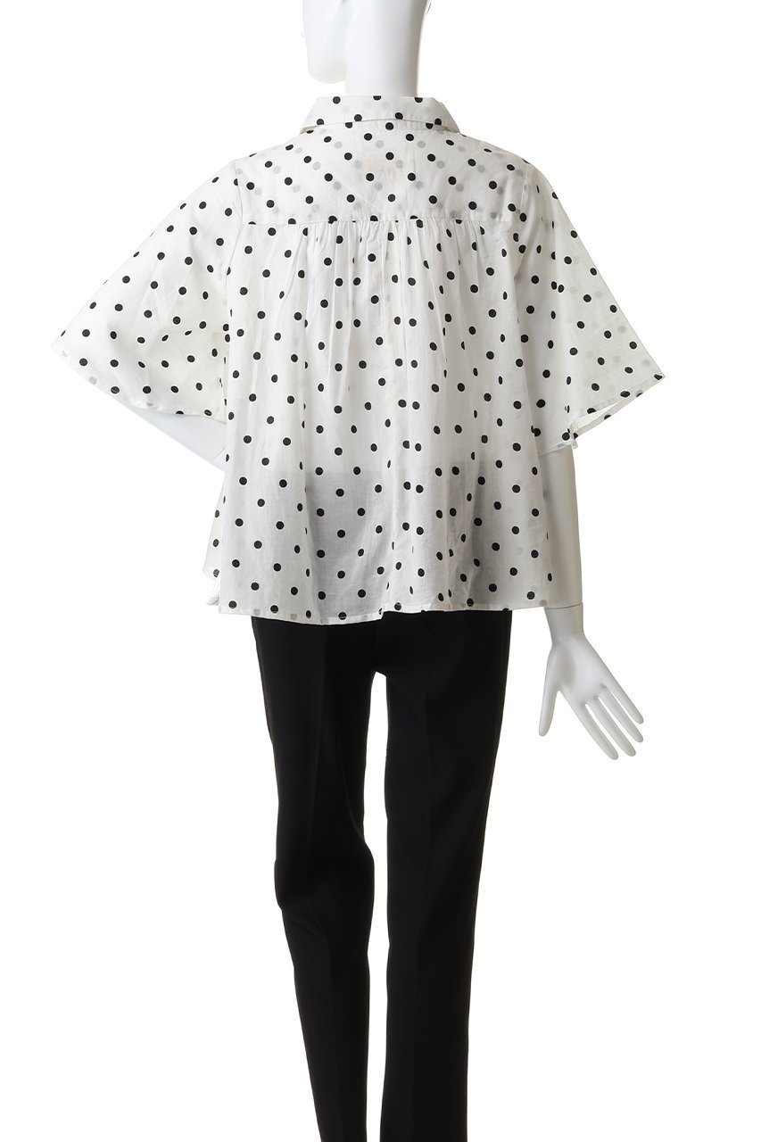 【クチュールドアダム/COUTURE D'ADAM】のポルカドットオープンカラーシャツ 人気、トレンドファッション・服の通販 founy(ファニー) 　ファッション　Fashion　レディースファッション　Fashion for Women　トップス・カットソー　Cut & Sew Tops　シャツ・ブラウス・オフィスカジュアル　Elegant Blouses & Button-Ups　インド　Indian Textile　インナー　Innerwear　クラシック　Classic, Timeless Style　ショート　Short, Short Length　ジャケット　Jacket, Outerwear　スリーブ　Sleeve, Long Sleeve / Short Sleeve　リラックス　Relax, Relaxed Fit　other-4|ID: prp329100004895518 ipo3291000000036598367