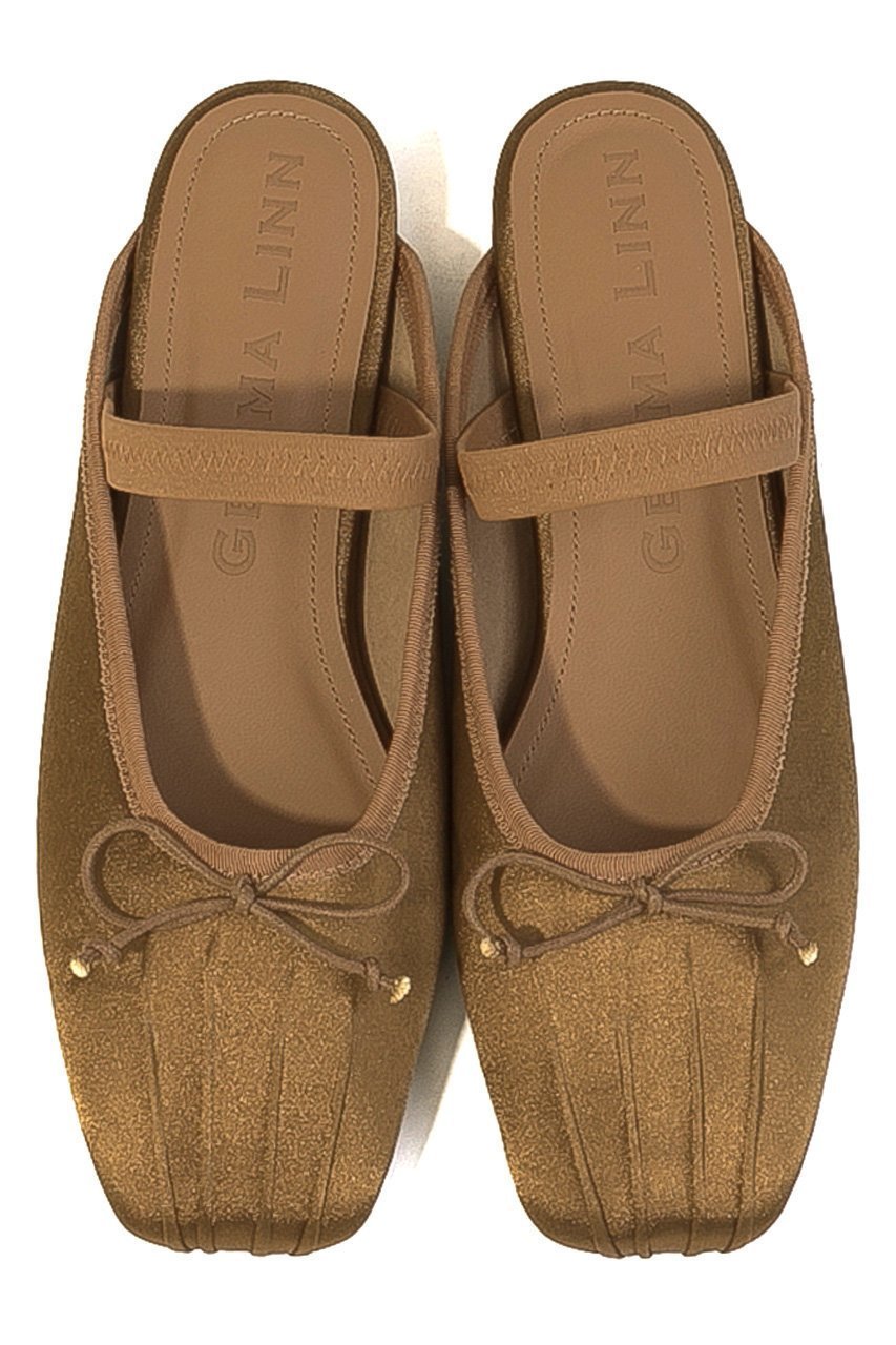 【ダニエラ アンド ジェマ/Daniella & GEMMA】のサテンバレエミュール インテリア・キッズ・メンズ・レディースファッション・服の通販 founy(ファニー) 　ファッション　Fashion　レディースファッション　Fashion for Women　クッション　Cushion, Throw Pillow　サテン　Satin, Glossy Fabric　サンダル　Sandals, Summer Shoes　シューズ　Shoes, Footwear　ソックス　Socks, Hosiery　バレエ　Ballet, Ballet Style　ミュール　Mule, Backless Shoes　エレガント 上品　Elegant　再入荷　Restock / Back in Stock　ブラウンサテン|ID: prp329100004895521 ipo3291000000036892795