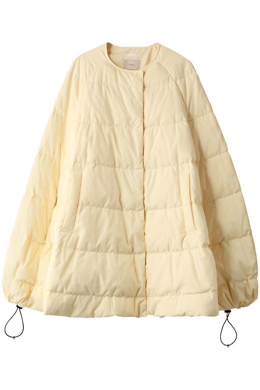 【ル フィル/LE PHIL】のパッフィーダウンケープ 人気、トレンドファッション・服の通販 founy(ファニー) 　ファッション　Fashion　レディースファッション　Fashion for Women　アウター　Coat / Outerwear Collection　コート・ロングコート・ピーコート　Long Coats, Peacoats & More　エレガント 上品　Elegant　クラシカル　Classical, Vintage-Inspired　ダウン　Down, Puffer　ドローコード　Drawcord, Drawstring Cord　フォルム　Silhouette, Form　 other-1|ID: prp329100004895530 ipo3291000000036893200
