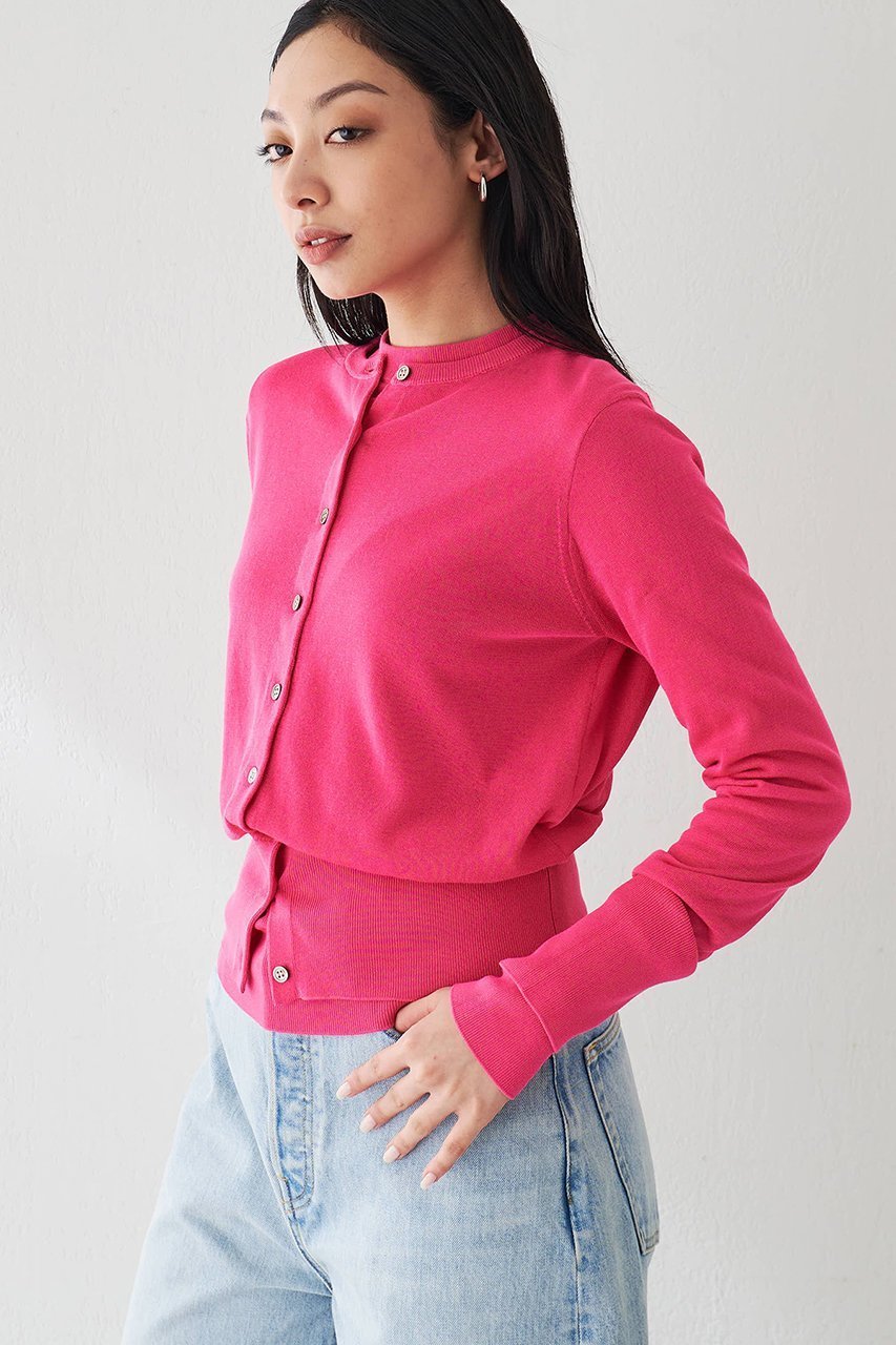 【ウィムガゼット/Whim Gazette】のハイゲージ天竺カーディガン 人気、トレンドファッション・服の通販 founy(ファニー) 　ファッション　Fashion　レディースファッション　Fashion for Women　トップス・カットソー　Cut & Sew Tops　ニット　Knit Tops & Sweaters　カーディガン・羽織り　Layered Style Cardigans　おすすめ　Recommended / Our Picks　アンサンブル　Ensemble Set　カーディガン　Cardigan, Knitwear　シアー　Sheer, See-Through　シンプル　Simple, Minimal　フィット　Fit, Slim Fit　ベーシック　Basic, Essential　夏　Summer　春　Spring　S/S・春夏　SS, Spring/Summer, Warm Season　other-3|ID: prp329100004895531 ipo3291000000036598469