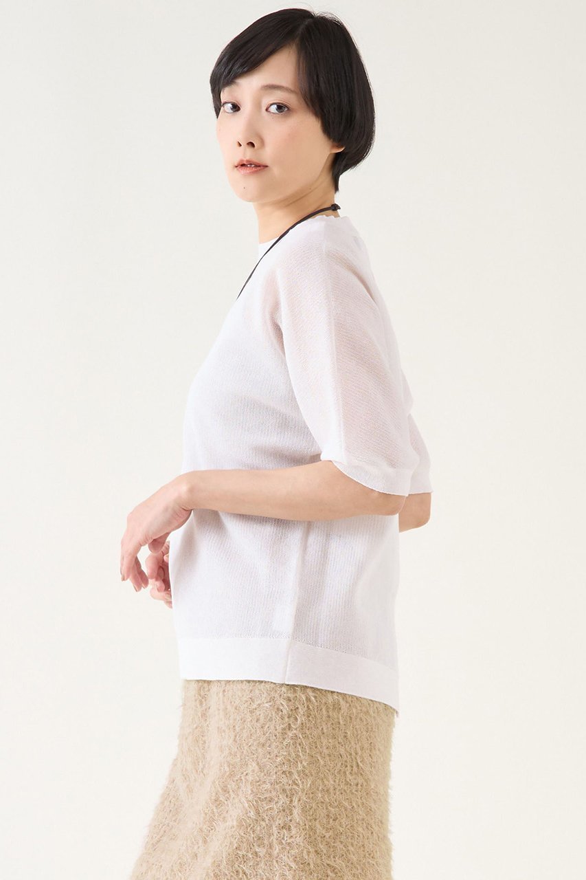 【マルティニーク/martinique】のビッグシルエットニットTシャツ 人気、トレンドファッション・服の通販 founy(ファニー) 　ファッション　Fashion　レディースファッション　Fashion for Women　トップス・カットソー　Cut & Sew Tops　ニット　Knit Tops & Sweaters　シャツ・ブラウス・オフィスカジュアル　Elegant Blouses & Button-Ups　ロングTシャツ・Tシャツ　Longline T-Shirts & Tees　カジュアルプルオーバー・ニットトップス　Pullovers & Knit Tops / Casual Pullovers　おすすめ　Recommended / Our Picks　カットソー　Cut and Sewn Top　ジャカード／ジャガード　Jacquard, Woven Pattern　タイトスカート　Pencil Skirt, Tight Skirt　トレンド　Trend, Trending Now　エレガント 上品　Elegant　other-2|ID: prp329100004895533 ipo3291000000036598486