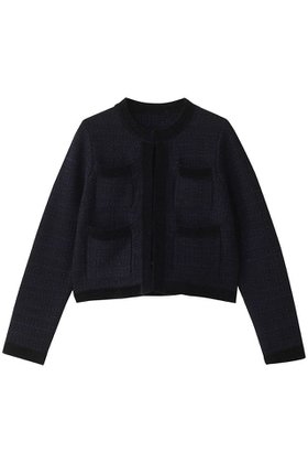 【アルアバイル/allureville】 【Loulou Willoughby】ツィードニットジャケット人気、トレンドファッション・服の通販 founy(ファニー) ファッション Fashion レディースファッション Fashion for Women アウター Coat / Outerwear Collection レディースジャケット・軽アウター Jackets カーディガン Cardigan, Knitwear ジャケット Jacket, Outerwear ツイード／ツィード Choker, Choker Necklace フォーマル Formal, Dressy フロント Front, Front Design ポケット Pocket, Pocket Detail エレガント 上品 Elegant |ID:prp329100004895552