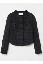 【アルアバイル/allureville】の【LOULOU WILLOUGHBY】ファンシーツイードクルージャケット ネイビー|ID: prp329100004895553 ipo3291000000036598618