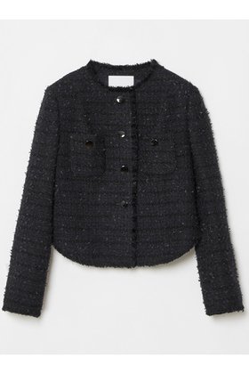 【アルアバイル/allureville】 【LOULOU WILLOUGHBY】ファンシーツイードクルージャケット人気、トレンドファッション・服の通販 founy(ファニー) ファッション Fashion レディースファッション Fashion for Women アウター Coat / Outerwear Collection レディースジャケット・軽アウター Jackets ジャケット Jacket, Outerwear スリット Slit, Slit Detail セットアップ Set-Up, Coordinated Outfit ツイード／ツィード Choker, Choker Necklace ベーシック Basic, Essential ラウンド Round, Round Neck 春 Spring |ID:prp329100004895553