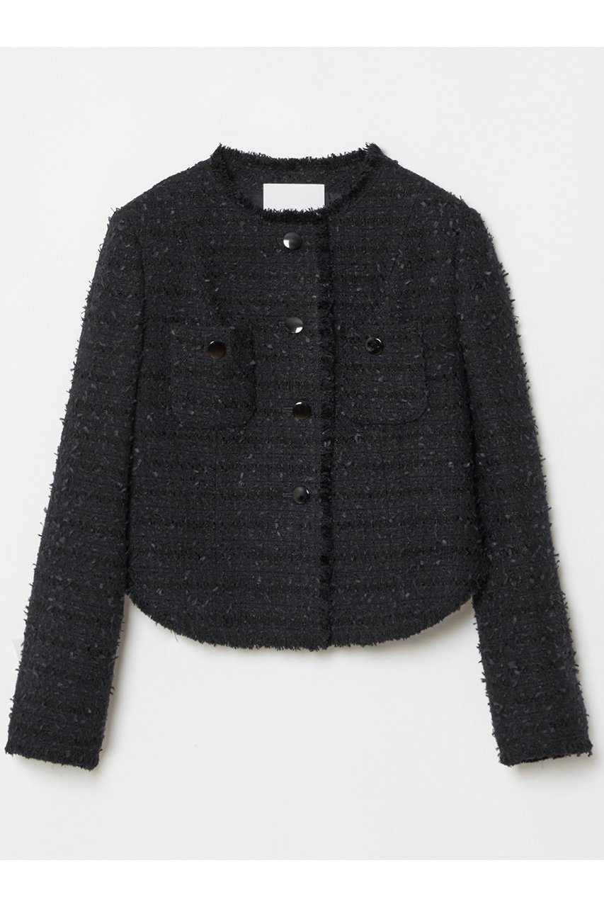 【アルアバイル/allureville】の【LOULOU WILLOUGHBY】ファンシーツイードクルージャケット インテリア・キッズ・メンズ・レディースファッション・服の通販 founy(ファウニー) 　ファッション　Fashion　レディースファッション　Fashion for Women　アウター　Coat / Outerwear Collection　レディースジャケット・軽アウター　Jackets　ジャケット　Jacket, Outerwear　スリット　Slit, Slit Detail　セットアップ　Set-Up, Coordinated Outfit　ツイード／ツィード　Choker, Choker Necklace　ベーシック　Basic, Essential　ラウンド　Round, Round Neck　春　Spring　ネイビー|ID: prp329100004895553 ipo3291000000037238327
