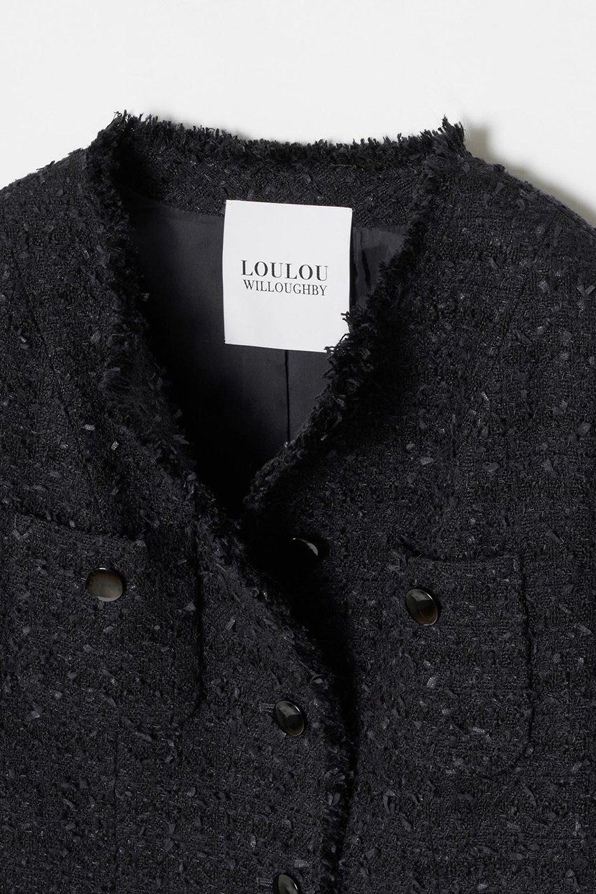 【アルアバイル/allureville】の【LOULOU WILLOUGHBY】ファンシーツイードクルージャケット 大人の最旬トレンドファッション＆コーディネート founy(ファウニー) 　ファッション　Fashion　レディースファッション　Fashion for Women　アウター　Coat / Outerwear Collection　レディースジャケット・軽アウター　Jackets　ジャケット　Jacket, Outerwear　スリット　Slit, Slit Detail　セットアップ　Set-Up, Coordinated Outfit　ツイード／ツィード　Choker, Choker Necklace　ベーシック　Basic, Essential　ラウンド　Round, Round Neck　春　Spring　other-3|ID: prp329100004895553 ipo3291000000037238329