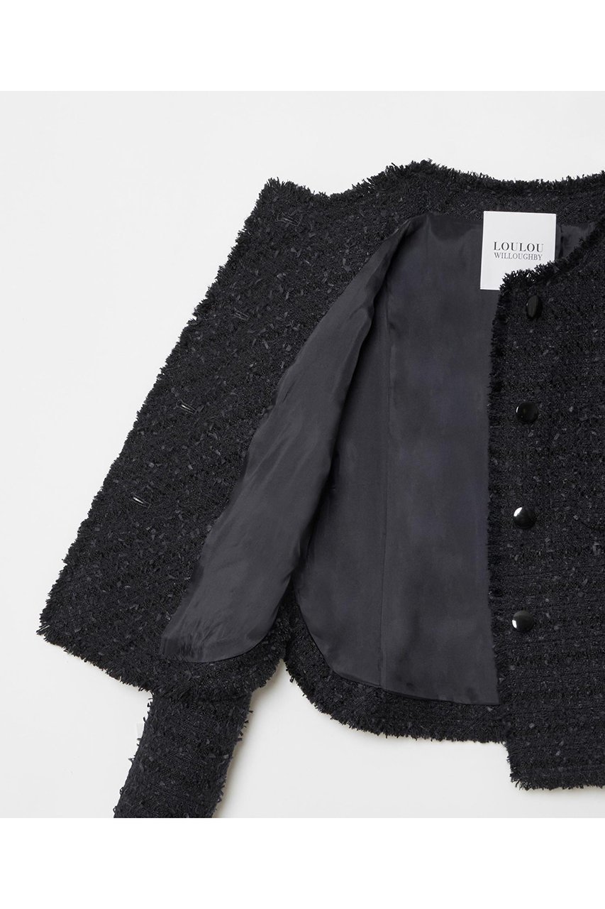【アルアバイル/allureville】の【LOULOU WILLOUGHBY】ファンシーツイードクルージャケット 大人の最旬トレンドファッション＆コーディネート founy(ファウニー) 　ファッション　Fashion　レディースファッション　Fashion for Women　アウター　Coat / Outerwear Collection　レディースジャケット・軽アウター　Jackets　ジャケット　Jacket, Outerwear　スリット　Slit, Slit Detail　セットアップ　Set-Up, Coordinated Outfit　ツイード／ツィード　Choker, Choker Necklace　ベーシック　Basic, Essential　ラウンド　Round, Round Neck　春　Spring　other-5|ID: prp329100004895553 ipo3291000000037238331