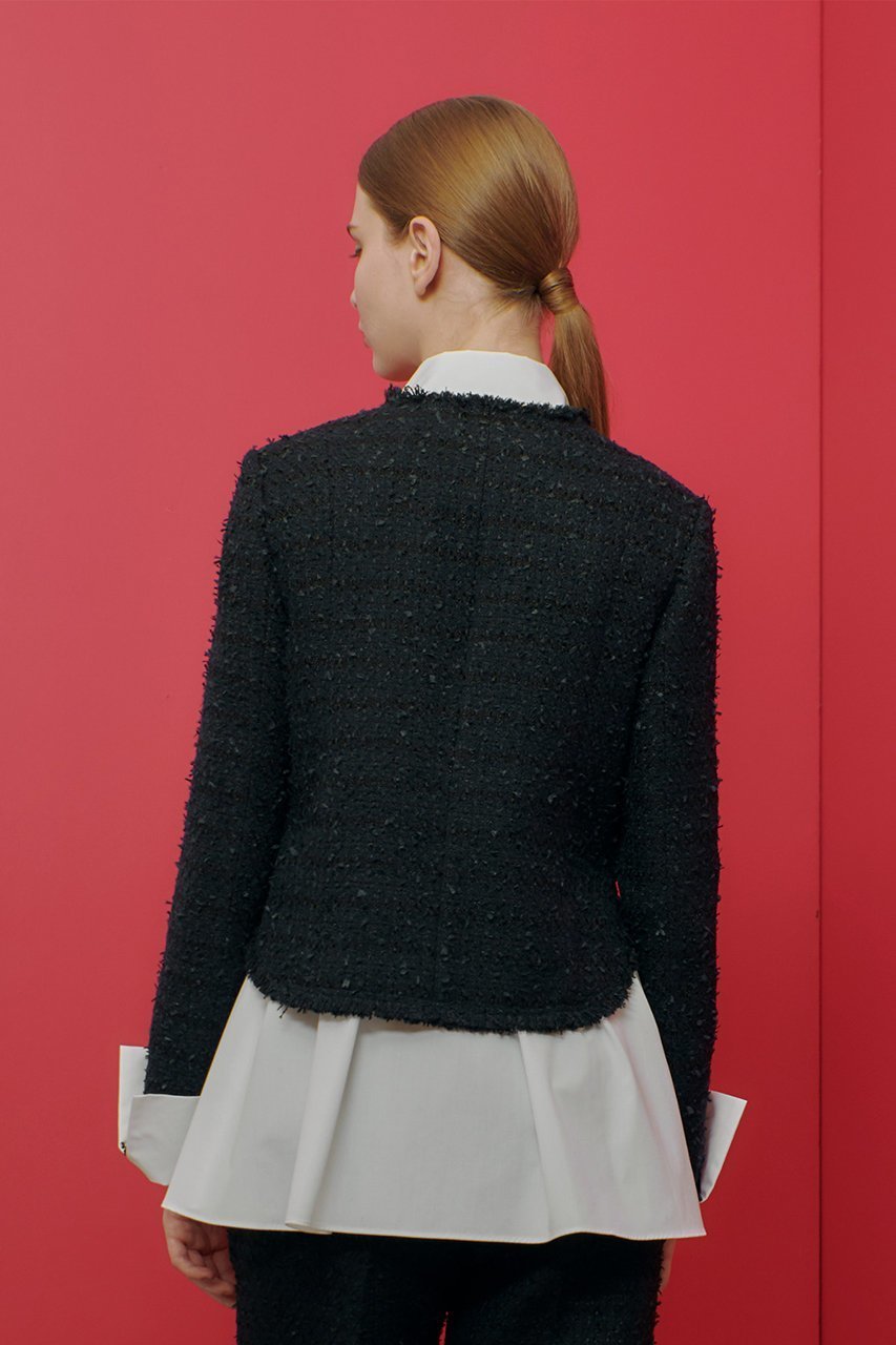 【アルアバイル/allureville】の【LOULOU WILLOUGHBY】ファンシーツイードクルージャケット 大人の最旬トレンドファッション＆コーディネート founy(ファウニー) 　ファッション　Fashion　レディースファッション　Fashion for Women　アウター　Coat / Outerwear Collection　レディースジャケット・軽アウター　Jackets　ジャケット　Jacket, Outerwear　スリット　Slit, Slit Detail　セットアップ　Set-Up, Coordinated Outfit　ツイード／ツィード　Choker, Choker Necklace　ベーシック　Basic, Essential　ラウンド　Round, Round Neck　春　Spring　other-8|ID: prp329100004895553 ipo3291000000037238334