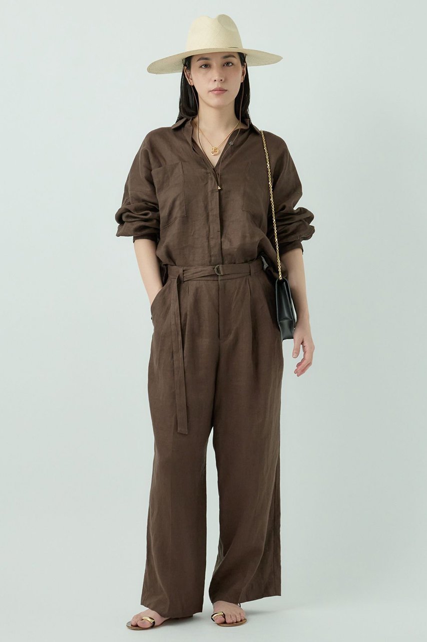 【カオス/Chaos】のカルーラリネンパンツ 人気、トレンドファッション・服の通販 founy(ファニー) 　ファッション　Fashion　レディースファッション　Fashion for Women　パンツ　Pants & Trousers　シンプル　Simple, Minimal　センター　Center, Center Line　タンブラー　Tumbler, Travel Mug　フラット　Flat, Flat Shoes　フランス　France, French　フロント　Front, Front Design　ポケット　Pocket, Pocket Detail　リネン　Linen, Linen Fabric　夏　Summer　other-2|ID: prp329100004895555 ipo3291000000036598632