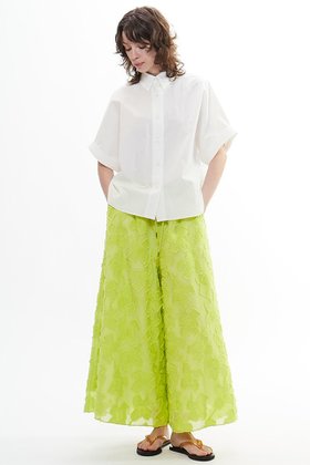 【プレインピープル/PLAIN PEOPLE】 カットジャガードフレアーパンツ人気、トレンドファッション・服の通販 founy(ファニー) ファッション Fashion レディースファッション Fashion for Women パンツ Pants & Trousers おすすめ Recommended / Our Picks ジャカード／ジャガード Jacquard, Woven Pattern フレア Flare, Flared モダン Modern, Contemporary モチーフ Motif, Design Theme 再入荷 Restock / Back in Stock |ID:prp329100004895556