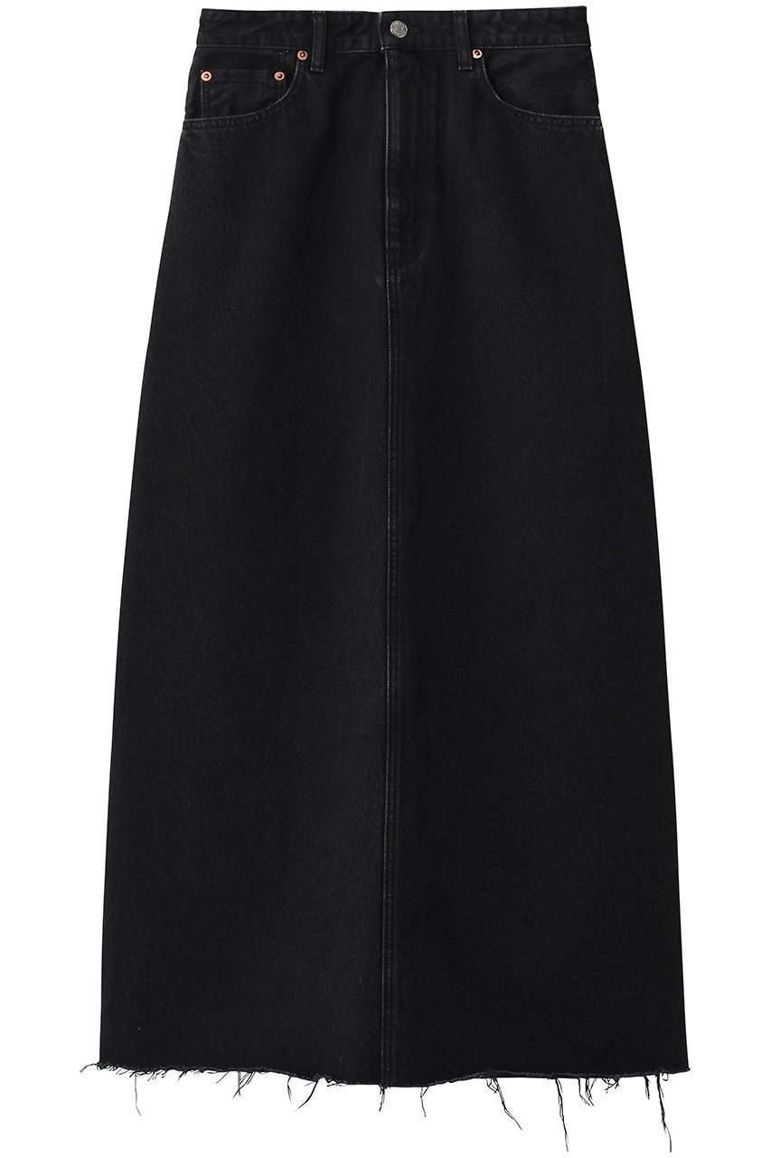 【オブラダ/Oblada】のBUDDY デニムスカート(BLACK) インテリア・キッズ・メンズ・レディースファッション・服の通販 founy(ファウニー) 　ファッション　Fashion　レディースファッション　Fashion for Women　スカート　Skirts　デニムスカート・カジュアルスカート　Denim Skirts　ロングスカート　Long Skirts / Maxi & Midi Skirts　デニム　Denim, Jeans Material　ロング　Long, Long-Length　新作・新入荷　New Arrivals / New In　ブラック|ID: prp329100004895561 ipo3291000000037238457