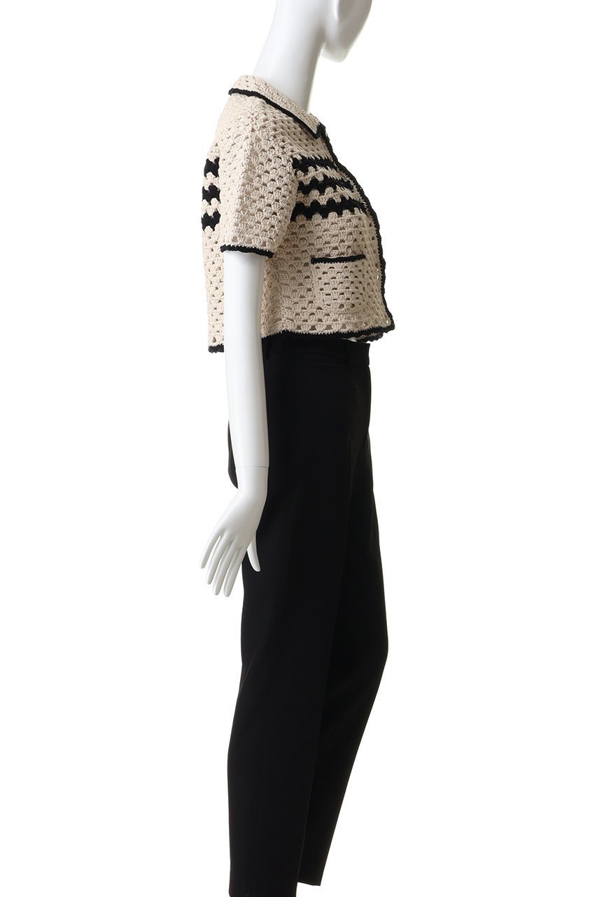 【ヌメロ ヴェントゥーノ/N°21】のハンドメイド コットン クロシェジャケット 人気、トレンドファッション・服の通販 founy(ファニー) 　ファッション　Fashion　レディースファッション　Fashion for Women　おすすめ　Recommended / Our Picks　カーディガン　Cardigan, Knitwear　クロシェ　Crochet, Knitted Lace　コンパクト　Compact, Small Size　ショート　Short, Short Length　ジャケット　Jacket, Outerwear　トリミング　Trimming, Decorative Edge　トレンド　Trend, Trending Now　ハンド　Hand, Handmade　ワイド　Wide, Wide Fit　other-3|ID: prp329100004895576 ipo3291000000036598802