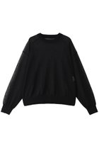 【グラフペーパー/Graphpaper】のCoiled Wool Nylon Oversized Crew Neck Knit BLACK|ID: prp329100004895582 ipo3291000000036894441