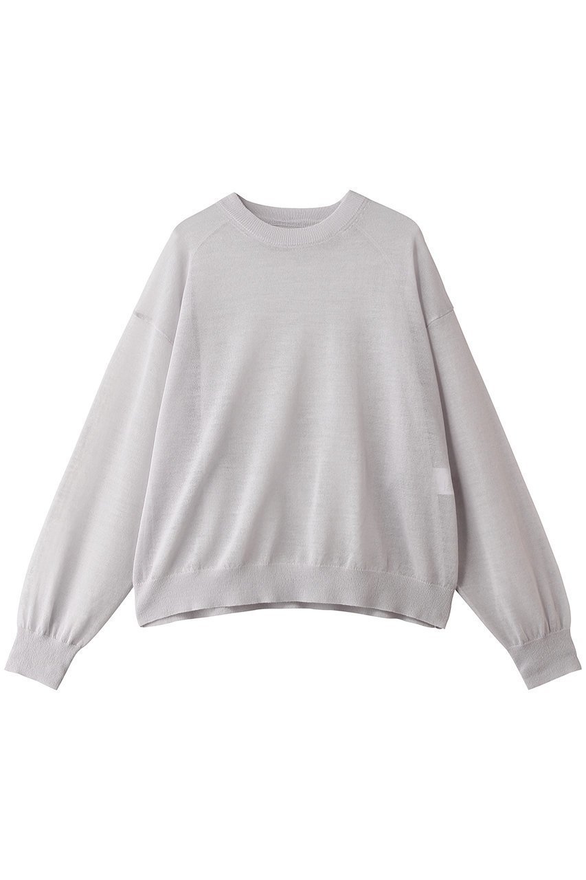 【グラフペーパー/Graphpaper】のCoiled Wool Nylon Oversized Crew Neck Knit インテリア・キッズ・メンズ・レディースファッション・服の通販 founy(ファニー) 　ファッション　Fashion　レディースファッション　Fashion for Women　トップス・カットソー　Cut & Sew Tops　ニット　Knit Tops & Sweaters　カジュアルプルオーバー・ニットトップス　Pullovers & Knit Tops / Casual Pullovers　シアー　Sheer, See-Through　ショート　Short, Short Length　バランス　Balance, Style Balance　フレア　Flare, Flared　ワイド　Wide, Wide Fit　PEARL WHITE|ID: prp329100004895582 ipo3291000000036894442