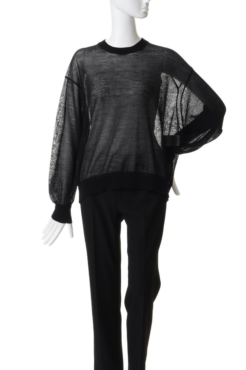 【グラフペーパー/Graphpaper】のCoiled Wool Nylon Oversized Crew Neck Knit 人気、トレンドファッション・服の通販 founy(ファニー) 　ファッション　Fashion　レディースファッション　Fashion for Women　トップス・カットソー　Cut & Sew Tops　ニット　Knit Tops & Sweaters　カジュアルプルオーバー・ニットトップス　Pullovers & Knit Tops / Casual Pullovers　シアー　Sheer, See-Through　ショート　Short, Short Length　バランス　Balance, Style Balance　フレア　Flare, Flared　ワイド　Wide, Wide Fit　other-2|ID: prp329100004895582 ipo3291000000036894443