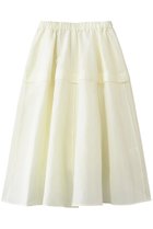 【ブラミンク/BLAMINK】のギャザーフレアスカート 人気、トレンドファッション・服の通販 founy(ファニー) ファッション Fashion レディースファッション Fashion for Women スカート Skirts Aライン・フレアスカート A-Line & Flared Skirts アンダー Underwear Essentials サンダル Sandals, Summer Shoes シルク Silk, 100% Silk フォルム Silhouette, Form フレア Flare, Flared ミックス Mix, Mixed Style thumbnail クリーム|ID: prp329100004895610 ipo3291000000036599124