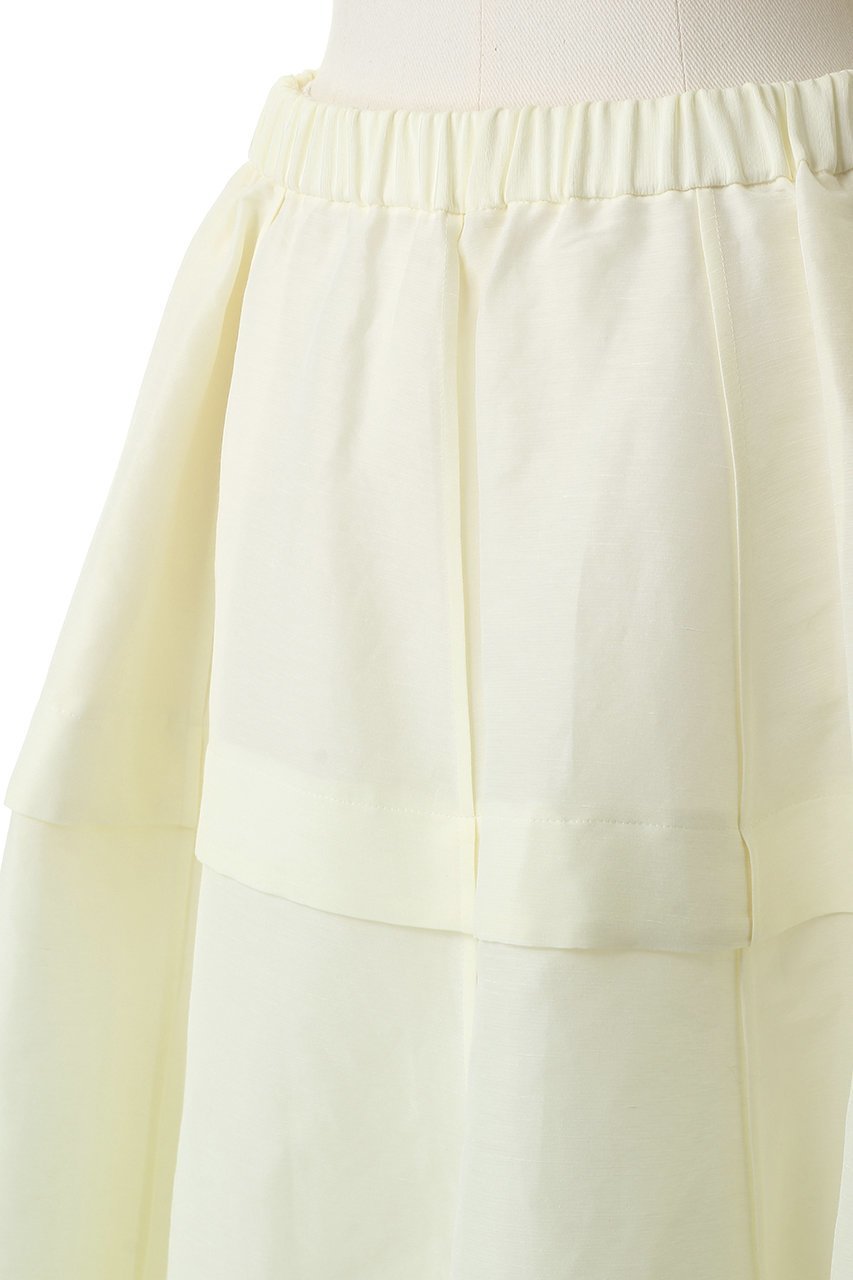 【ブラミンク/BLAMINK】のギャザーフレアスカート 人気、トレンドファッション・服の通販 founy(ファニー) 　ファッション　Fashion　レディースファッション　Fashion for Women　スカート　Skirts　Aライン・フレアスカート　A-Line & Flared Skirts　アンダー　Underwear Essentials　サンダル　Sandals, Summer Shoes　シルク　Silk, 100% Silk　フォルム　Silhouette, Form　フレア　Flare, Flared　ミックス　Mix, Mixed Style　other-5|ID: prp329100004895610 ipo3291000000036599129