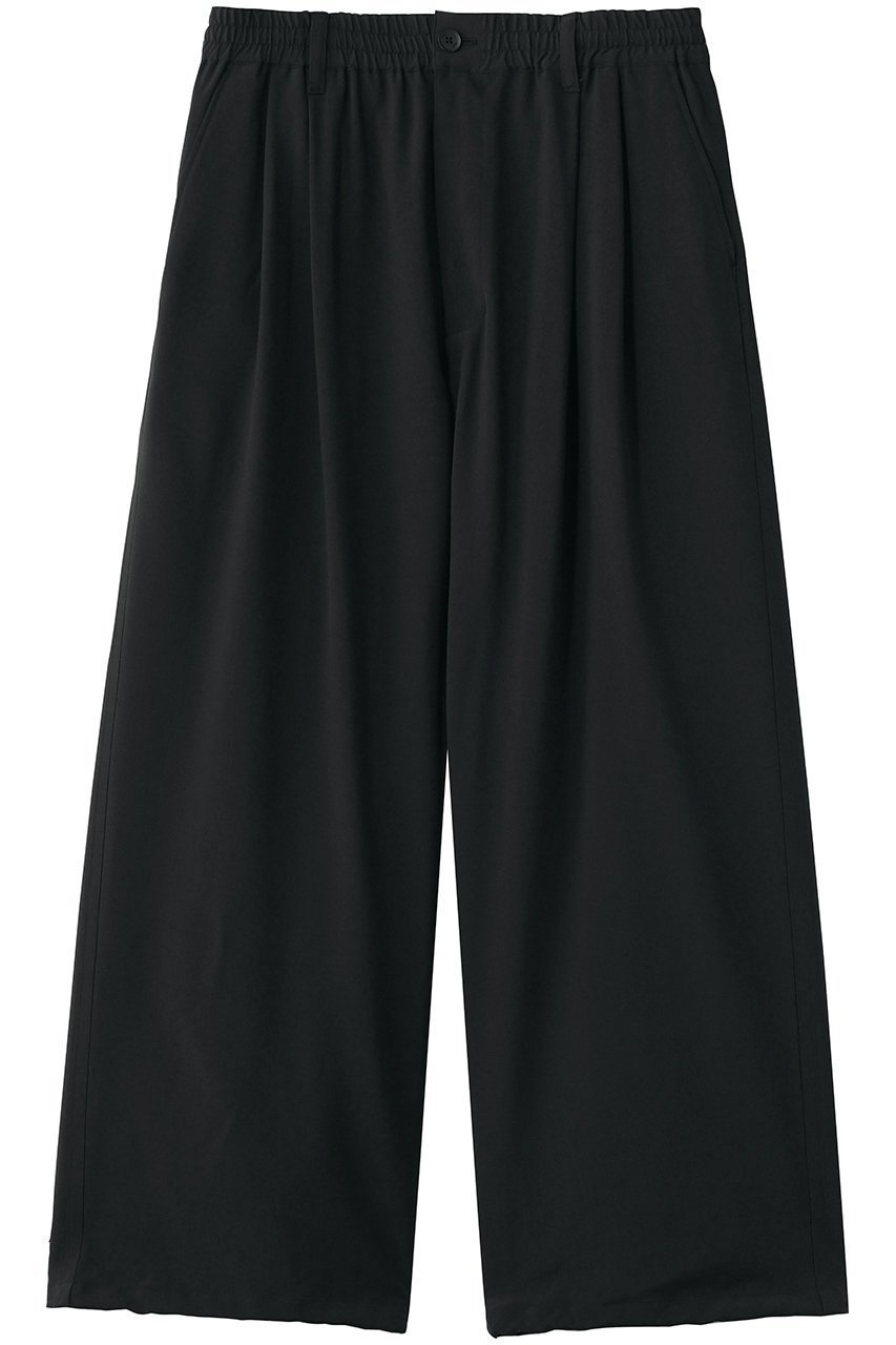 【ヨーク/YOKE】の【UNISEX】ウールウォッシャー トロピカル 2プリーツ イージートラウザーズ インテリア・キッズ・メンズ・レディースファッション・服の通販 founy(ファウニー) 　ファッション　Fashion　レディースファッション　Fashion for Women　パンツ　Pants & Trousers　ユニセックス　Unisex, Genderless　ストレート　Straight, Straight Cut　スピンドル　Spindle, Drawcord　プリーツ　Pleats, Pleated　リラックス　Relax, Relaxed Fit　再入荷　Restock / Back in Stock　カーボン|ID: prp329100004895614 ipo3291000000037239058