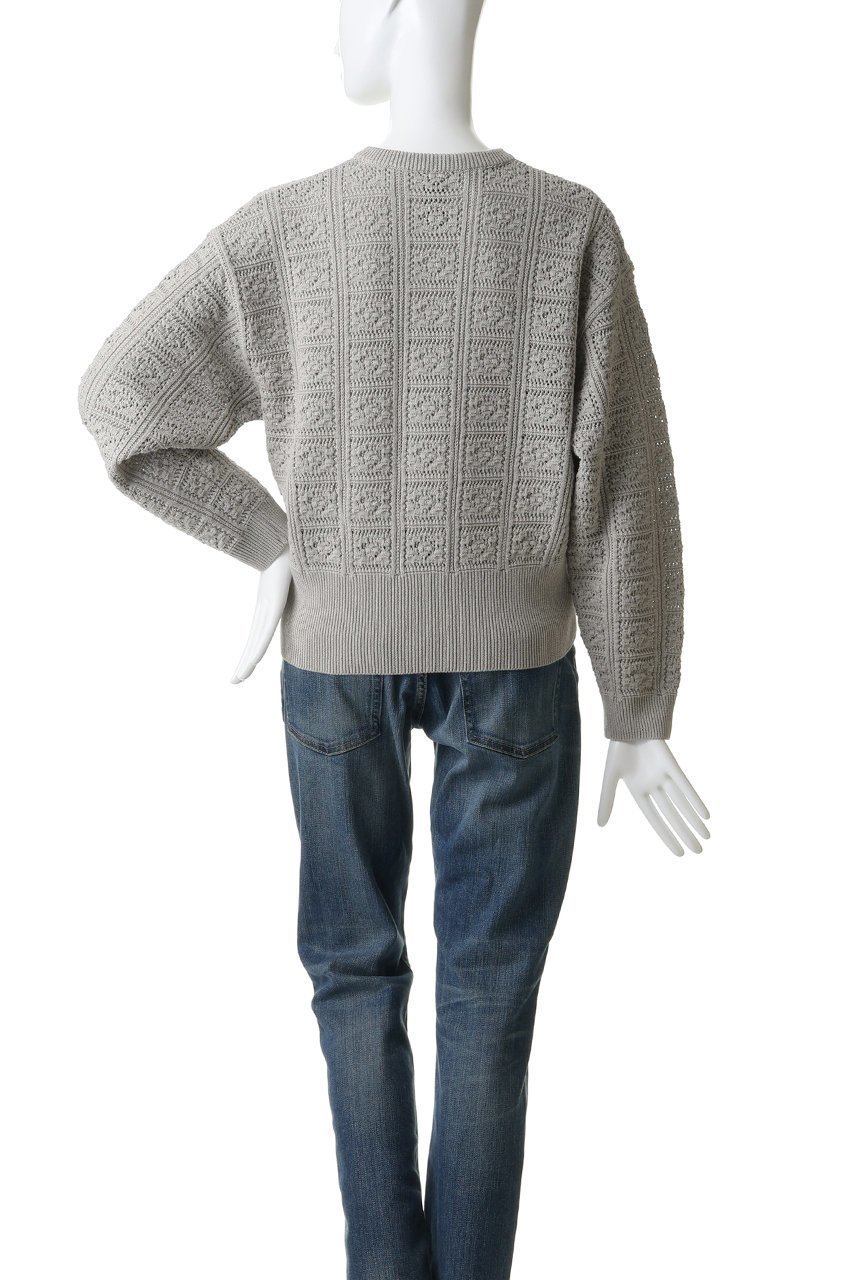 【バトナー/BATONER】のGRASSY レース クルーネック カーディガン 人気、トレンドファッション・服の通販 founy(ファニー) 　ファッション　Fashion　レディースファッション　Fashion for Women　トップス・カットソー　Cut & Sew Tops　ニット　Knit Tops & Sweaters　カーディガン・羽織り　Layered Style Cardigans　カーディガン　Cardigan, Knitwear　クロシェ　Crochet, Knitted Lace　バランス　Balance, Style Balance　レース　Lace, Lace Fabric　手編み　Hand-Knitted, Handmade Knit　other-4|ID: prp329100004895623 ipo3291000000036599285