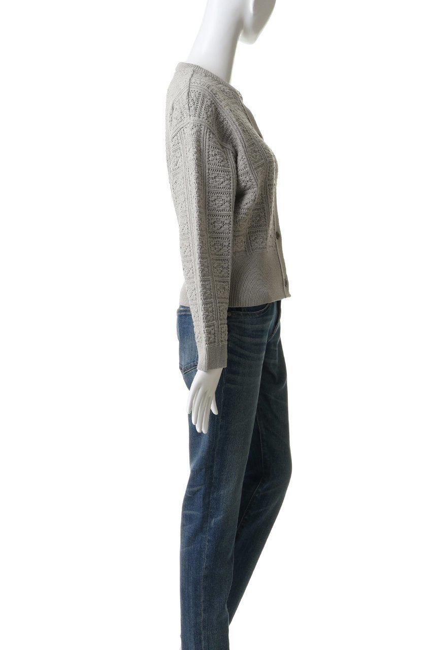 【バトナー/BATONER】のGRASSY レース クルーネック カーディガン 大人の最旬トレンドファッション＆コーディネート founy(ファウニー) 　ファッション　Fashion　レディースファッション　Fashion for Women　トップス・カットソー　Cut & Sew Tops　ニット　Knit Tops & Sweaters　カーディガン・羽織り　Layered Style Cardigans　カーディガン　Cardigan, Knitwear　クロシェ　Crochet, Knitted Lace　バランス　Balance, Style Balance　レース　Lace, Lace Fabric　再入荷　Restock / Back in Stock　手編み　Hand-Knitted, Handmade Knit　other-3|ID: prp329100004895623 ipo3291000000037239243
