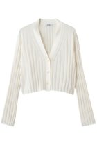 【スローン/SLOANE】の14Gワイドリブ 和紙×ポリエステル ショート丈Vネックカーディガン 人気、トレンドファッション・服の通販 founy(ファニー) ファッション Fashion レディースファッション Fashion for Women トップス・カットソー Cut & Sew Tops ニット Knit Tops & Sweaters カーディガン・羽織り Layered Style Cardigans Vネックトップス V-Neck Tops / V-Cut Neckline Shirts カーディガン Cardigan, Knitwear ショート Short, Short Length トレンド Trend, Trending Now ボトム Bottoms, Lower Wear ワイドリブ Wide Rib, Wide Ribbed Knit 軽量 Lightweight, Ultra Light thumbnail ホワイト|ID: prp329100004895640 ipo3291000000036599480