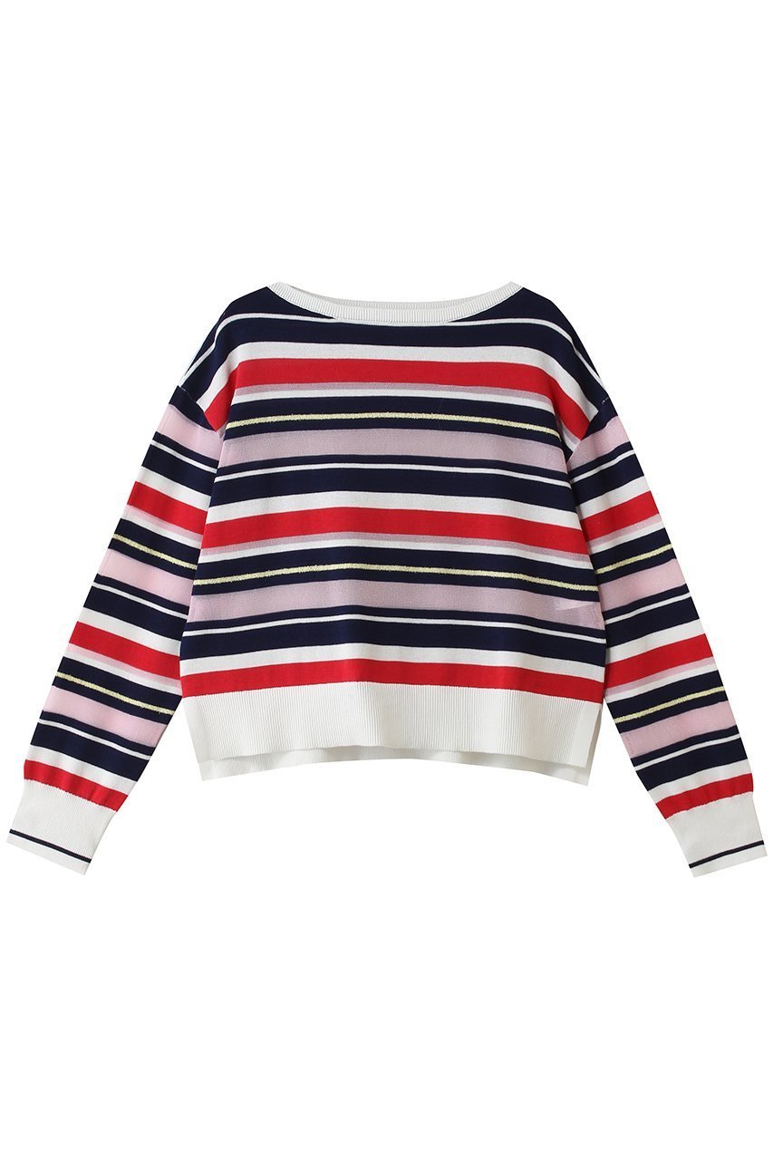 【アルアバイル/allureville】の異素材MIXマルチボーダープルオーバー インテリア・キッズ・メンズ・レディースファッション・服の通販 founy(ファニー) 　ファッション　Fashion　レディースファッション　Fashion for Women　トップス・カットソー　Cut & Sew Tops　ニット　Knit Tops & Sweaters　カジュアルプルオーバー・ニットトップス　Pullovers & Knit Tops / Casual Pullovers　おすすめ　Recommended / Our Picks　インナー　Innerwear　ストール　Stole, Wrap　セーター　Sweater, Knitwear　テクスチャー　Texture, Textured Fabric　トレンド　Trend, Trending Now　ボーダー　Border, Stripe　春　Spring　レッド系|ID: prp329100004895650 ipo3291000000036599545