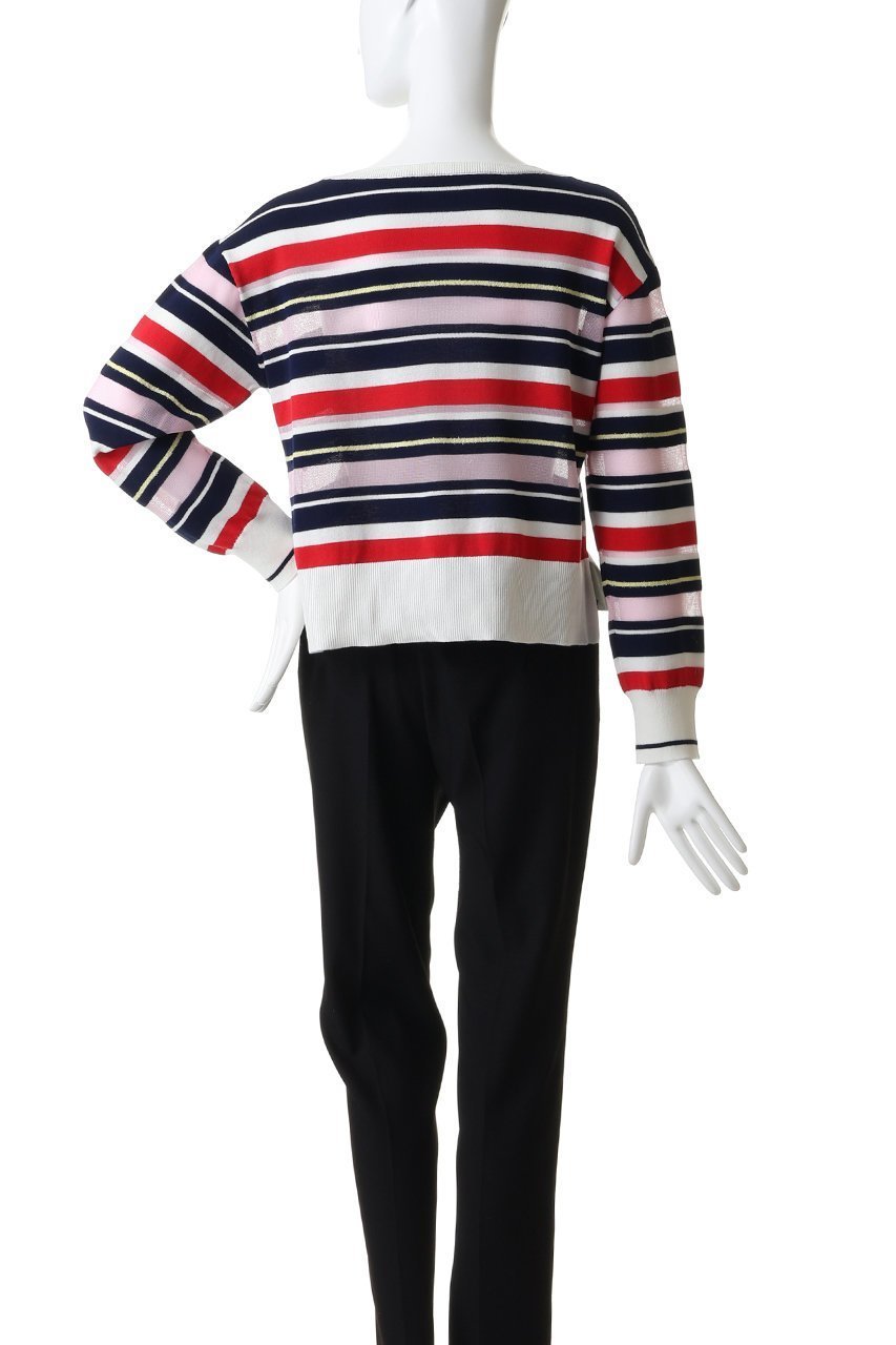 【アルアバイル/allureville】の異素材MIXマルチボーダープルオーバー 人気、トレンドファッション・服の通販 founy(ファニー) 　ファッション　Fashion　レディースファッション　Fashion for Women　トップス・カットソー　Cut & Sew Tops　ニット　Knit Tops & Sweaters　カジュアルプルオーバー・ニットトップス　Pullovers & Knit Tops / Casual Pullovers　おすすめ　Recommended / Our Picks　インナー　Innerwear　ストール　Stole, Wrap　セーター　Sweater, Knitwear　テクスチャー　Texture, Textured Fabric　トレンド　Trend, Trending Now　ボーダー　Border, Stripe　春　Spring　other-4|ID: prp329100004895650 ipo3291000000036599548