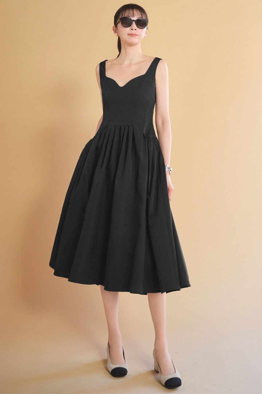 【デイジーリン/DAISY LIN】のBlack Dress “Dramatic Shape” 大人の最旬トレンドファッション＆コーディネート founy(ファウニー) 　ファッション　Fashion　レディースファッション　Fashion for Women　ワンピース　Dresses　フォーマル・パーティードレス・結婚式用ドレス　Elegant & Casual Dresses　チュニック　Tunic Tops & Dresses　ウォッシャブル　Machine Washable　エレガント 上品　Elegant　ギャザー　Gathered, Ruffled　シェイプ　Shape, Slim Fit　ストレッチ　Stretch, Stretchy Fabric　チュニック　Tunic, Long Top　デコルテ　Décolleté, Neckline　バランス　Balance, Style Balance　other-8|ID: prp329100004895651 ipo3291000000037239644