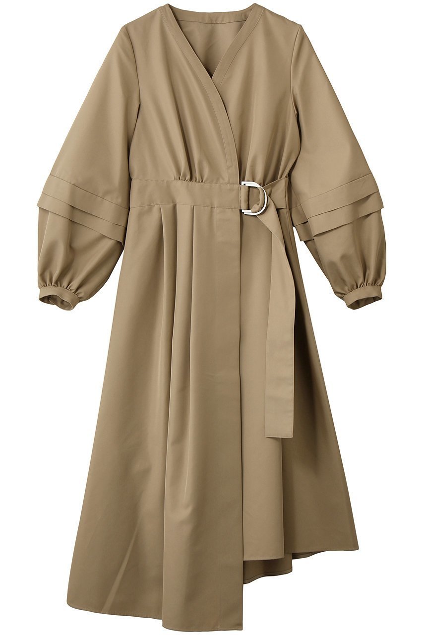 【アルアバイル/allureville】の【LOULOU WILLOUGHBY】バックルベルトカシュクールワンピース インテリア・キッズ・メンズ・レディースファッション・服の通販 founy(ファニー) 　ファッション　Fashion　レディースファッション　Fashion for Women　ワンピース　Dresses　チュニック　Tunic Tops & Dresses　ベルト&ウエストマーク　Belts & Waist Accessories　アシンメトリー　Asymmetrical Style　チュニック　Tunic, Long Top　フレア　Flare, Flared　ミドル　Middle Length, Mid Height　ロング　Long, Long-Length　ベージュ|ID: prp329100004895652 ipo3291000000036599561