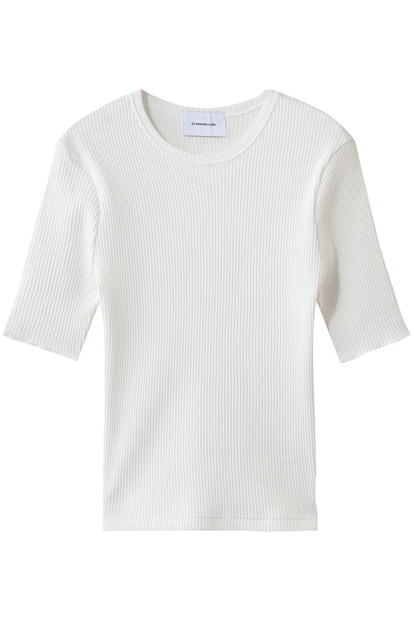 【スタニングルアー/STUNNING LURE】のスペインピマハーフT 人気、トレンドファッション・服の通販 founy(ファニー) 　ファッション　Fashion　レディースファッション　Fashion for Women　トップス・カットソー　Cut & Sew Tops　シャツ・ブラウス・オフィスカジュアル　Elegant Blouses & Button-Ups　ロングTシャツ・Tシャツ　Longline T-Shirts & Tees　カットソー・ベーシックTシャツ　Cut-and-Sewn Tops / Stretch Tees & Basics　コンパクト　Compact, Small Size　ショート　Short, Short Length　スマート　Smart, Elegant　スリーブ　Sleeve, Long Sleeve / Short Sleeve　ハーフ　Half, Half-Length　バランス　Balance, Style Balance　ボトム　Bottoms, Lower Wear　エレガント 上品　Elegant　新作・新入荷　New Arrivals / New In　 other-1|ID: prp329100004895653 ipo3291000000036599566