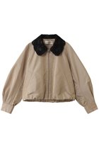 【デザイン ワークス/DESIGN WORKS】の刺しゅうレース襟タフタブルゾン 人気、トレンドファッション・服の通販 founy(ファニー) ファッション Fashion レディースファッション Fashion for Women アウター Coat / Outerwear Collection レディースジャケット・軽アウター Jackets ブルゾンジャケット・スポーティアウター Blouson Jackets おすすめ Recommended / Our Picks ジャケット Jacket, Outerwear タフタ Taffeta, Structured Fabric ダウン Down, Puffer デニム Denim, Jeans Material バランス Balance, Style Balance フェミニン Feminine, Girly フォルム Silhouette, Form ブルゾン Blouson, Bomber Jacket レース Lace, Lace Fabric ワイド Wide, Wide Fit thumbnail ベージュ|ID: prp329100004895657 ipo3291000000036599600