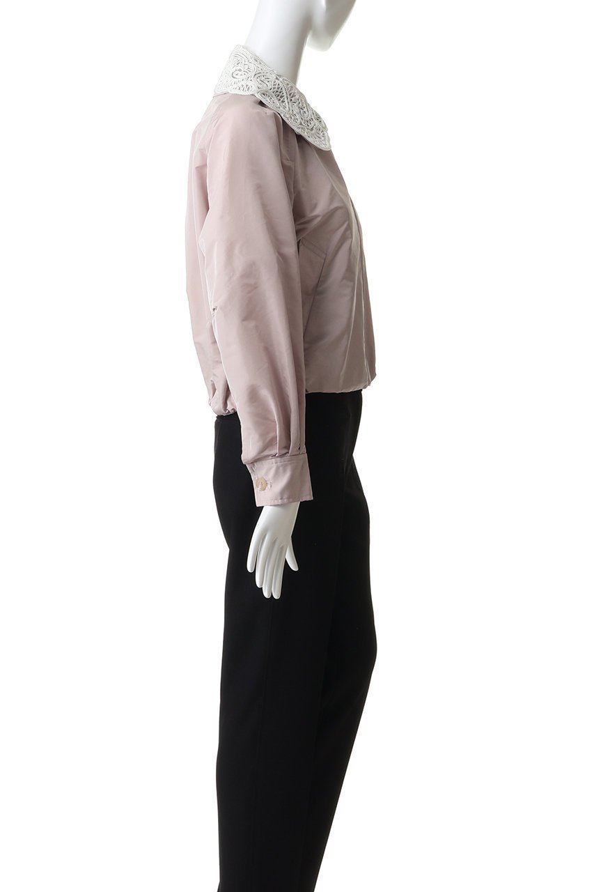 【デザイン ワークス/DESIGN WORKS】の刺しゅうレース襟タフタブルゾン 人気、トレンドファッション・服の通販 founy(ファニー) 　ファッション　Fashion　レディースファッション　Fashion for Women　アウター　Coat / Outerwear Collection　レディースジャケット・軽アウター　Jackets　ブルゾンジャケット・スポーティアウター　Blouson Jackets　おすすめ　Recommended / Our Picks　ジャケット　Jacket, Outerwear　タフタ　Taffeta, Structured Fabric　ダウン　Down, Puffer　デニム　Denim, Jeans Material　バランス　Balance, Style Balance　フェミニン　Feminine, Girly　フォルム　Silhouette, Form　ブルゾン　Blouson, Bomber Jacket　レース　Lace, Lace Fabric　ワイド　Wide, Wide Fit　other-3|ID: prp329100004895657 ipo3291000000036599602