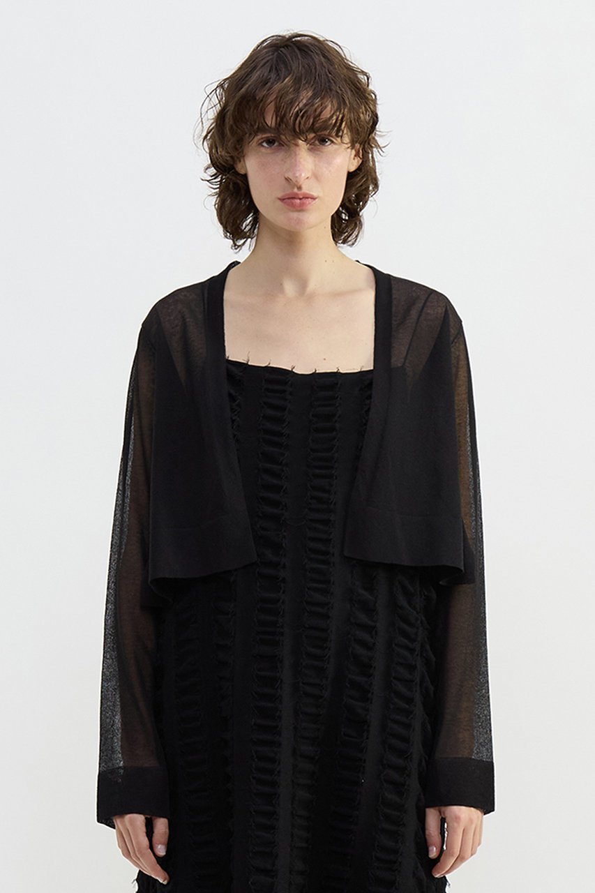 【プレインピープル/PLAIN PEOPLE】のLOSEYショートカーディガン 人気、トレンドファッション・服の通販 founy(ファニー) 　ファッション　Fashion　レディースファッション　Fashion for Women　トップス・カットソー　Cut & Sew Tops　ニット　Knit Tops & Sweaters　カーディガン・羽織り　Layered Style Cardigans　カーディガン　Cardigan, Knitwear　キャミソール　Camisole, Spaghetti Strap Top　ショート　Short, Short Length　ストライプ　Stripe, Striped Pattern　ドレス　Dress, One-Piece　バランス　Balance, Style Balance　ボトム　Bottoms, Lower Wear　夏　Summer　 other-1|ID: prp329100004895660 ipo3291000000036599621