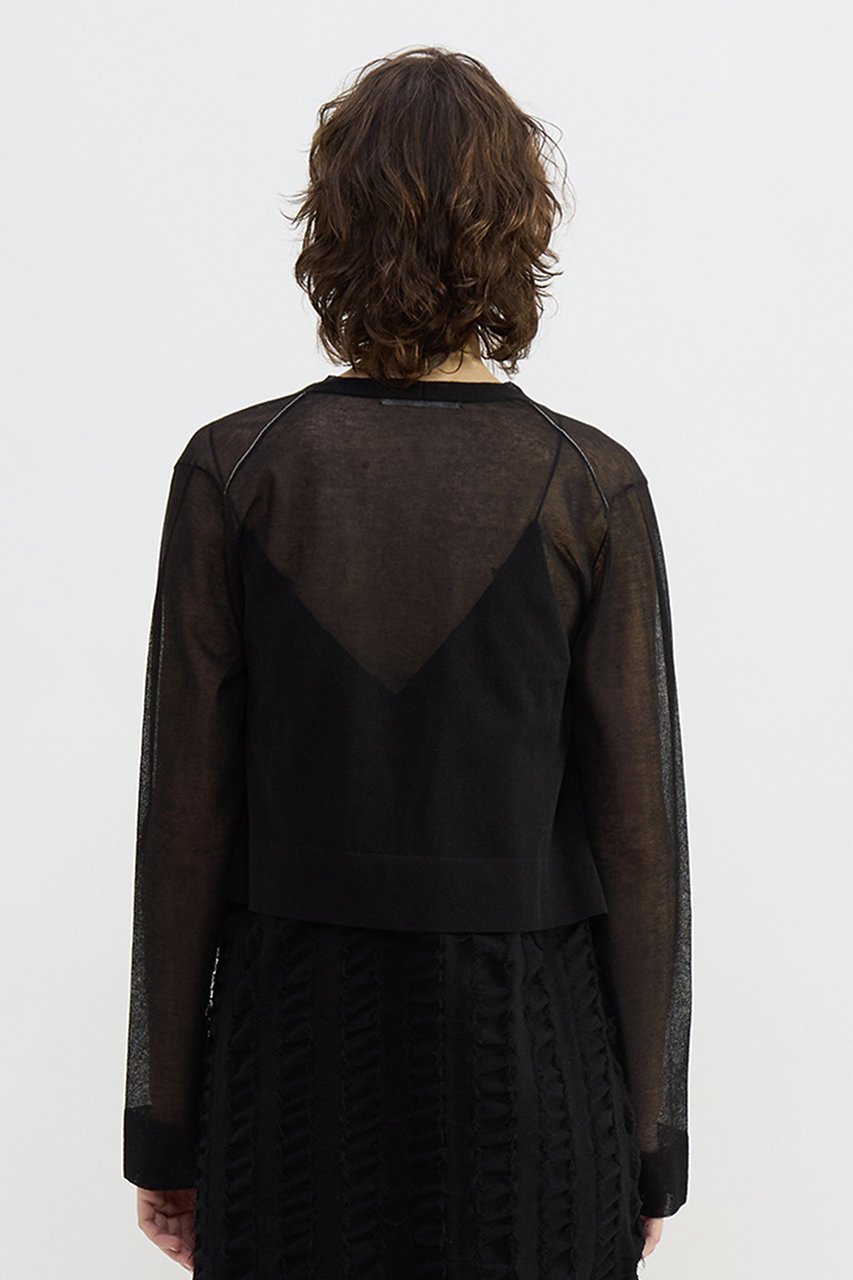 【プレインピープル/PLAIN PEOPLE】のLOSEYショートカーディガン 人気、トレンドファッション・服の通販 founy(ファニー) 　ファッション　Fashion　レディースファッション　Fashion for Women　トップス・カットソー　Cut & Sew Tops　ニット　Knit Tops & Sweaters　カーディガン・羽織り　Layered Style Cardigans　カーディガン　Cardigan, Knitwear　キャミソール　Camisole, Spaghetti Strap Top　ショート　Short, Short Length　ストライプ　Stripe, Striped Pattern　ドレス　Dress, One-Piece　バランス　Balance, Style Balance　ボトム　Bottoms, Lower Wear　夏　Summer　other-3|ID: prp329100004895660 ipo3291000000036599624