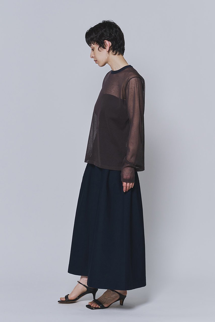 【プルミエ アロンディスモン/1er Arrondissement】の【LOWER】“18G Jersey Gather”スカート 大人の最旬トレンドファッション＆コーディネート founy(ファウニー) 　ファッション　Fashion　レディースファッション　Fashion for Women　スカート　Skirts　ロングスカート　Long Skirts / Maxi & Midi Skirts　エレガント 上品　Elegant　ギャザー　Gathered, Ruffled　シンプル　Simple, Minimal　ドレープ　Drape, Draping Fabric　バランス　Balance, Style Balance　フレア　Flare, Flared　ロング　Long, Long-Length　other-7|ID: prp329100004895672 ipo3291000000036897437