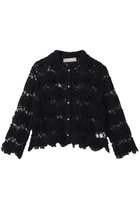 【マリリンムーン/MARILYN MOON】のクロシェニットジャケット スミブラック|ID: prp329100004895677 ipo3291000000036874563