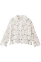 【マリリンムーン/MARILYN MOON】のクロシェニットジャケット ホワイト|ID: prp329100004895677 ipo3291000000036874564