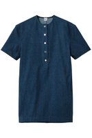 【バウト/BOWTE】のDENIM MINIMUM SHORT DRESS 大人の最旬トレンドファッション＆コーディネート founy(ファウニー) ファッション Fashion レディースファッション Fashion for Women ワンピース Dresses フォーマル・パーティードレス・結婚式用ドレス Elegant & Casual Dresses チュニック Tunic Tops & Dresses ショート Short, Short Length シルバー Silver, Metallic Silver スタイリッシュ Stylish, Fashionable スリーブ Sleeve, Long Sleeve / Short Sleeve チュニック Tunic, Long Top デニム Denim, Jeans Material ドレス Dress, One-Piece ハーフ Half, Half-Length 夏 Summer 春 Spring S/S・春夏 SS, Spring/Summer, Warm Season |ID:prp329100004895680