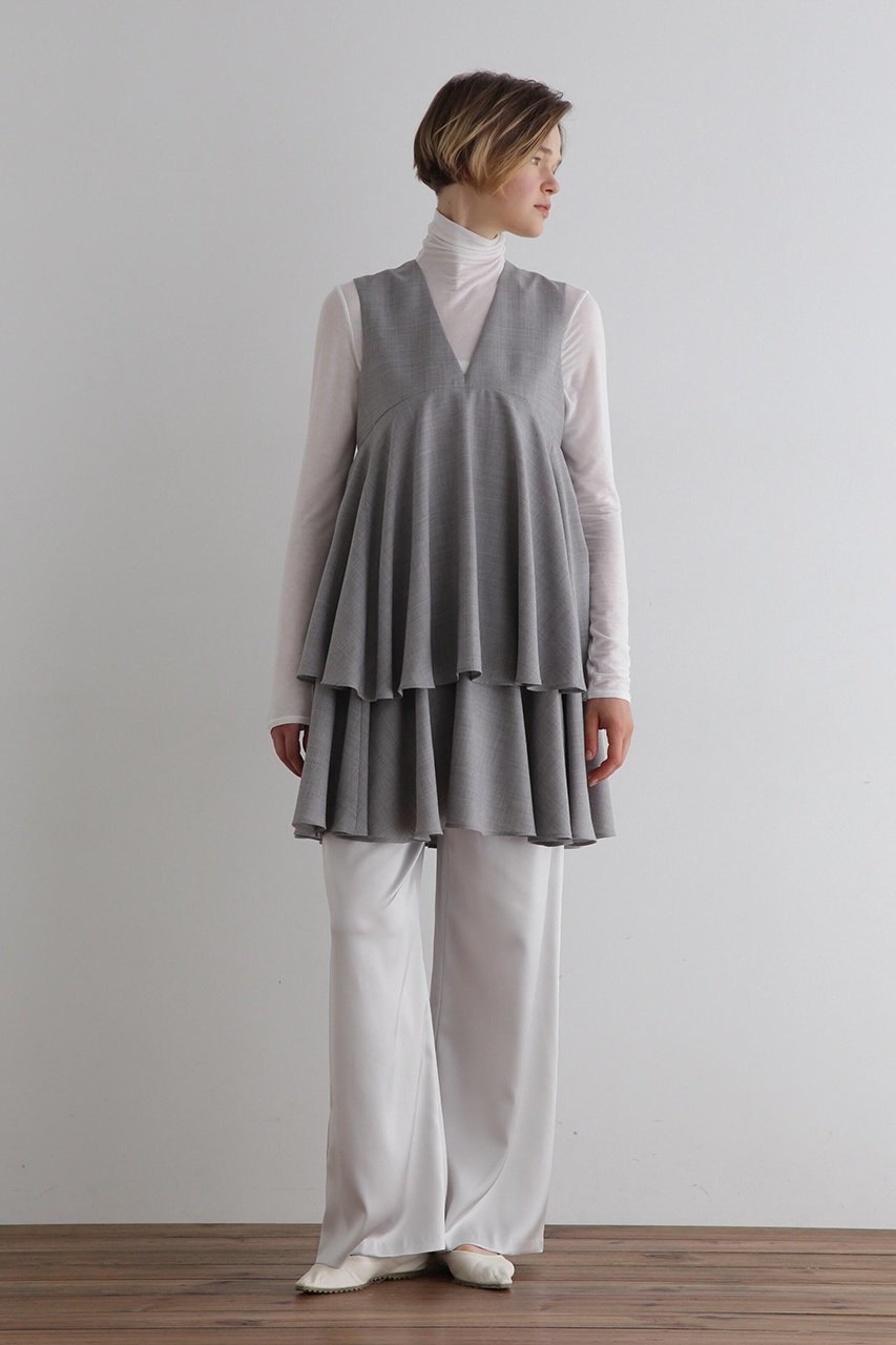 【ル フィル/LE PHIL】の《LE PHIL》ドライウールジレブラウス 人気、トレンドファッション・服の通販 founy(ファニー) ファッション Fashion レディースファッション Fashion for Women アウター Coat / Outerwear Collection トップス・カットソー Cut & Sew Tops キャミソール&ノースリーブ Camisoles & Sleeveless Tops シャツ・ブラウス・オフィスカジュアル Elegant Blouses & Button-Ups ベスト&ジレ / 重ね着スタイル Vests & Gilets おすすめ Recommended / Our Picks ショート Short, Short Length スタンダード Standard, Basic ドレス Dress, One-Piece ドレープ Drape, Draping Fabric ノースリーブ Sleeveless, No-Sleeve ラッフル Ruffle, Frill 再入荷 Restock / Back in Stock other-3|ID: prp329100004895694 ipo3291000000036599900