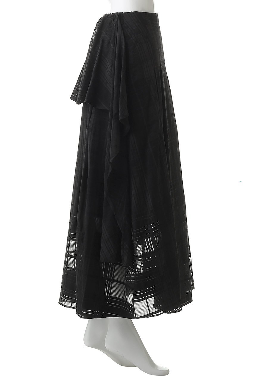 【マノフ/MANOF】のSHEER CHECK FLARE SKIRTSボトムス 人気、トレンドファッション・服の通販 founy(ファニー) 　ファッション　Fashion　レディースファッション　Fashion for Women　スカート　Skirts　ロングスカート　Long Skirts / Maxi & Midi Skirts　シアー　Sheer, See-Through　チェック　Check, Plaid, Tartan　フレア　Flare, Flared　リボン　Ribbon, Bow　ルーズ　Loose, Oversized　ロング　Long, Long-Length　other-3|ID: prp329100004895700 ipo3291000000036599982