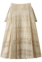 【マノフ/MANOF】のSHEER CHECK FLARE SKIRTSボトムス BEIGE|ID: prp329100004895700 ipo3291000000036875113