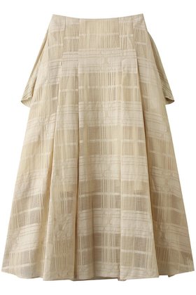 【マノフ/MANOF】 SHEER CHECK FLARE SKIRTSボトムス大人の最旬トレンドファッション＆コーディネート founy(ファウニー) ファッション Fashion レディースファッション Fashion for Women スカート Skirts ロングスカート Long Skirts / Maxi & Midi Skirts シアー Sheer, See-Through チェック Check, Plaid, Tartan フレア Flare, Flared リボン Ribbon, Bow ルーズ Loose, Oversized ロング Long, Long-Length |ID:prp329100004895700